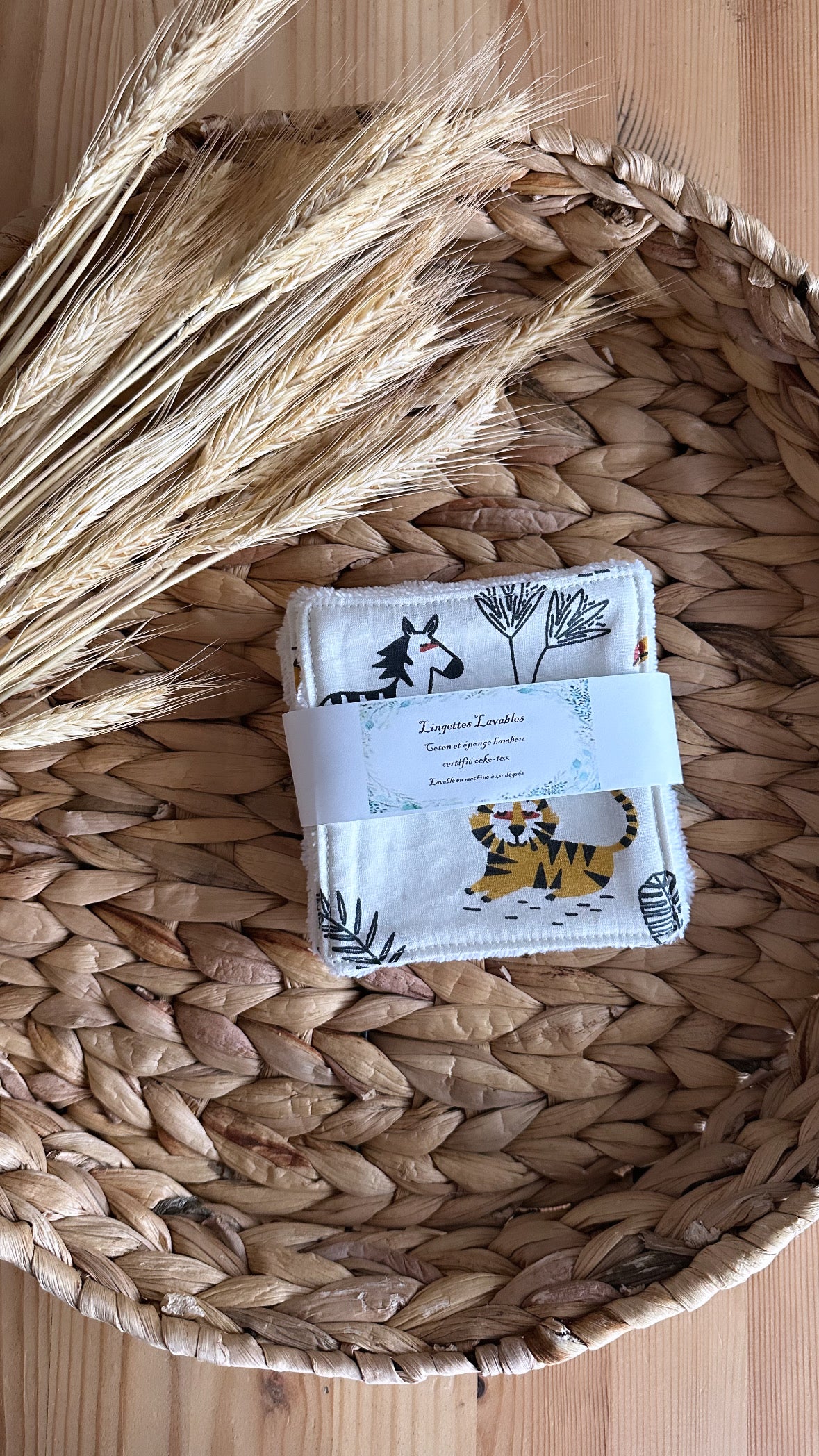 Lot 6 lingettes lavables 🌾zéro déchet