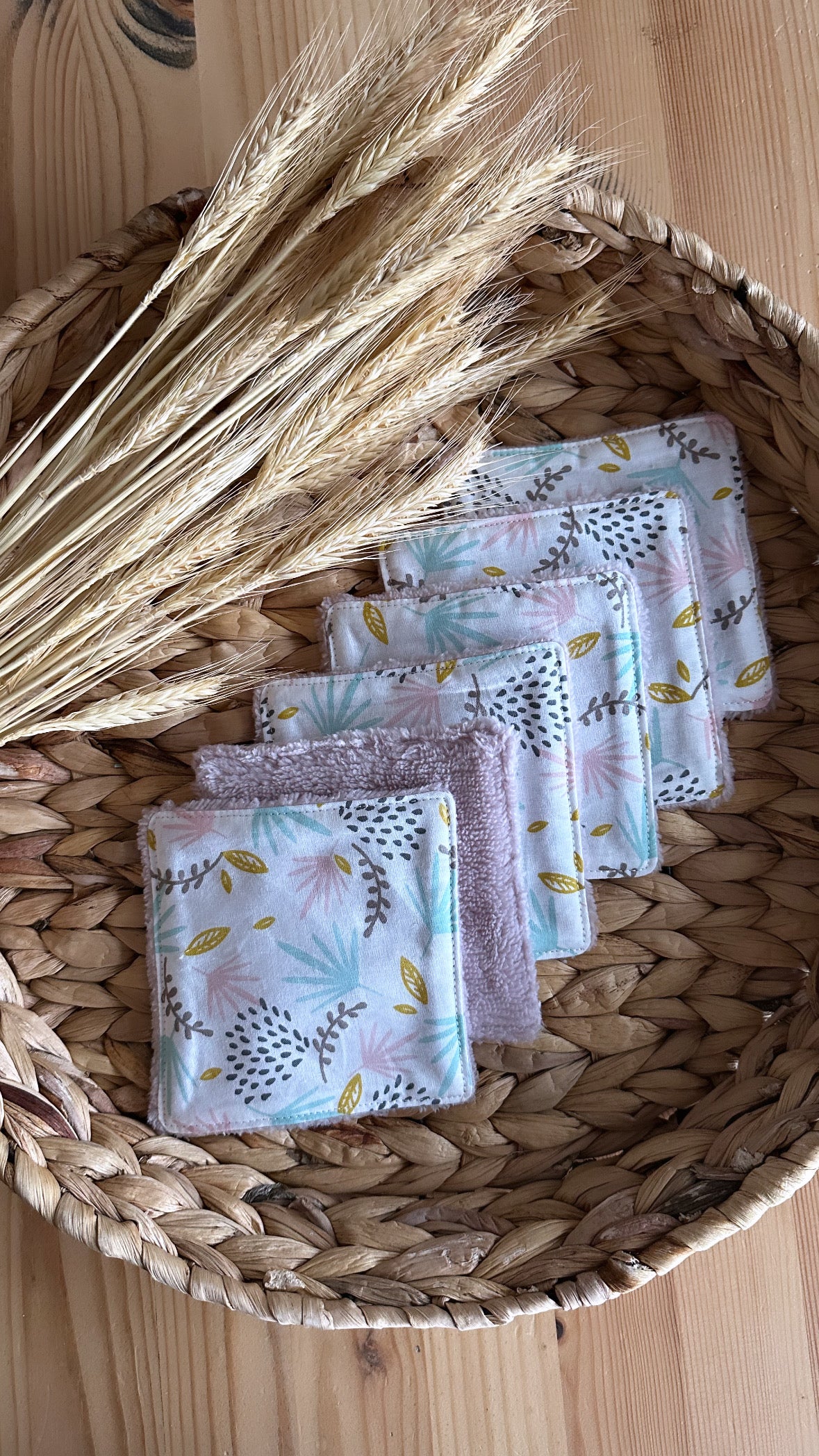 Lot 6 lingettes lavables 🌾zéro déchet