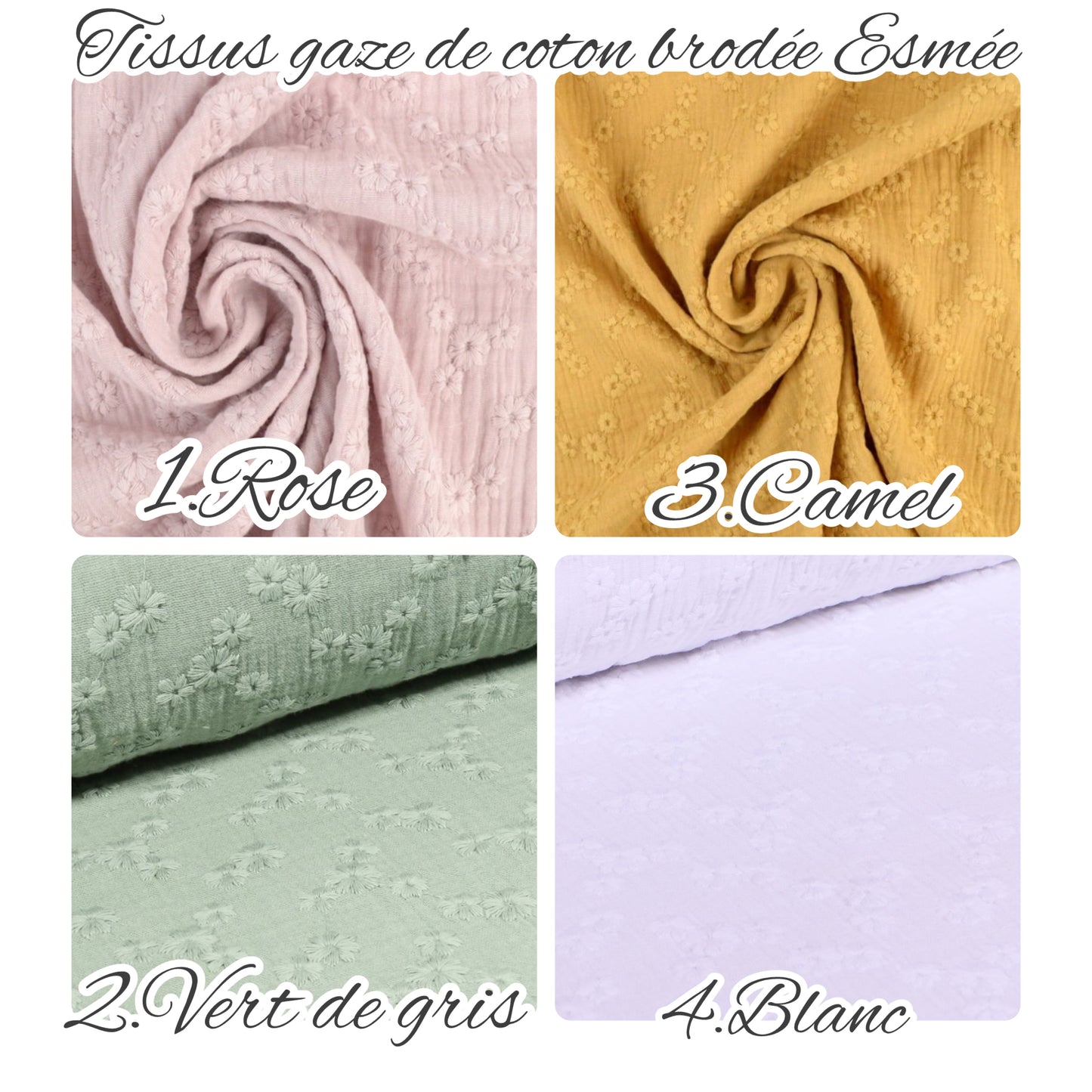 Bavoir reversible fleurs 🎨4 coloris