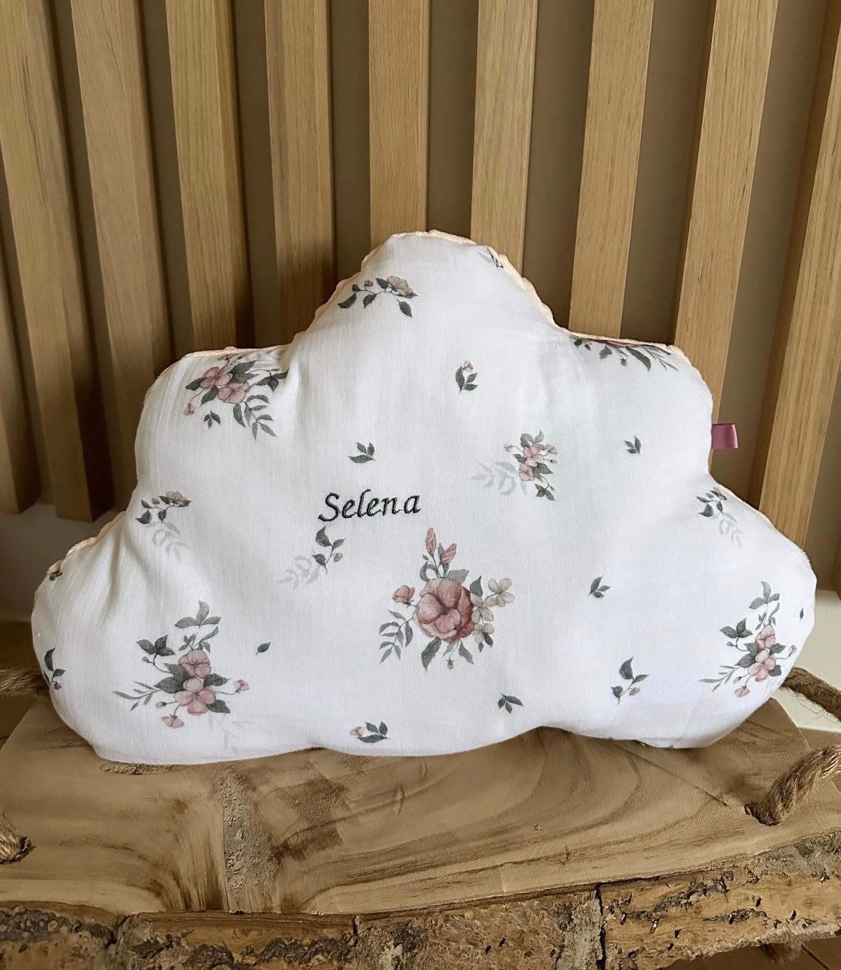 Coussin nuage gaze de coton bi face personnalisable
