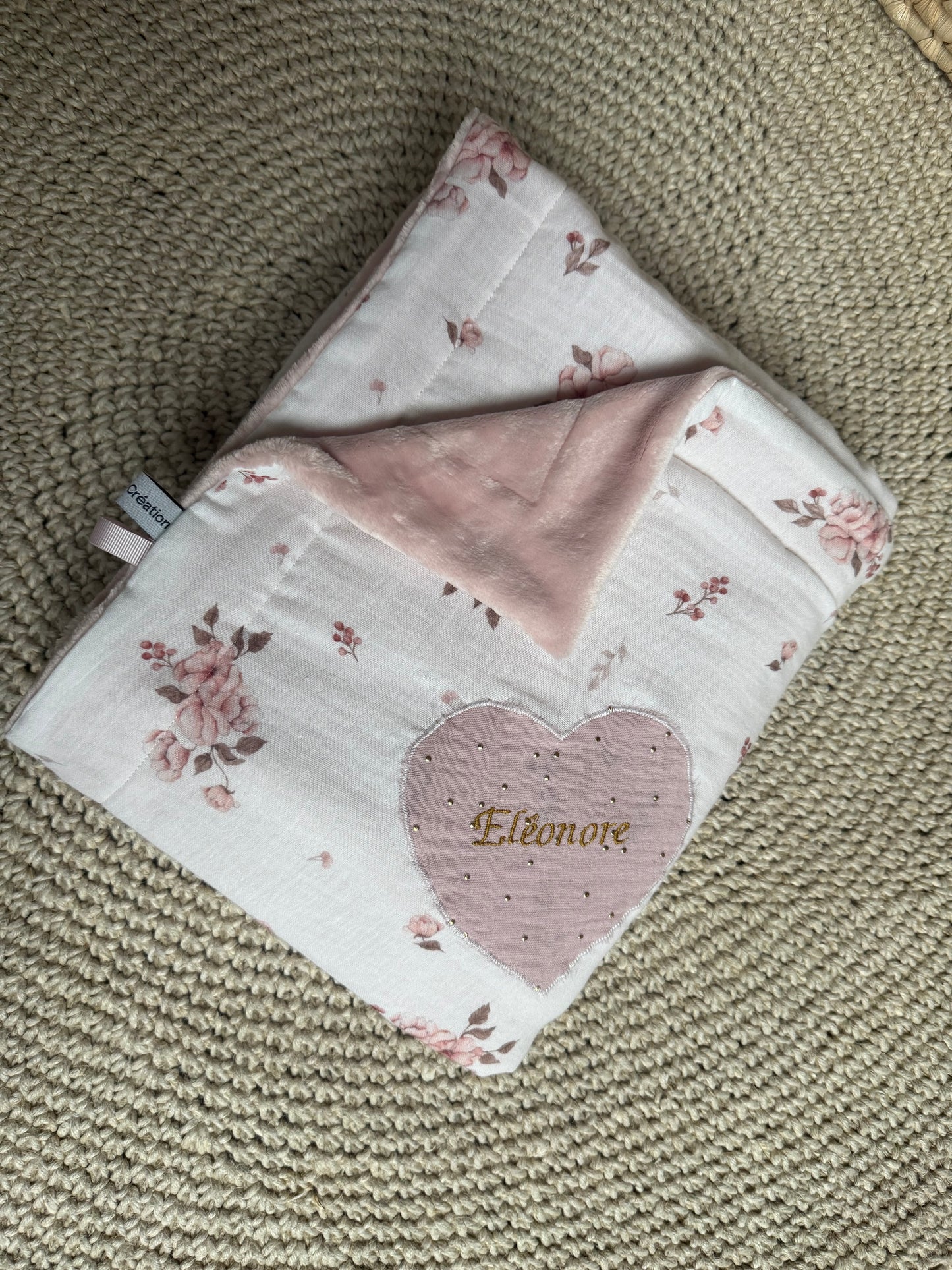 Couverture pour bébé tout douce bi face 4 coloris