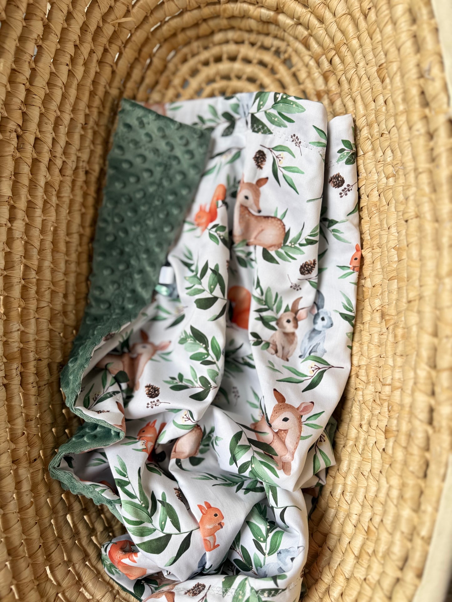 Couverture Bébé Bi-face motifs animaux