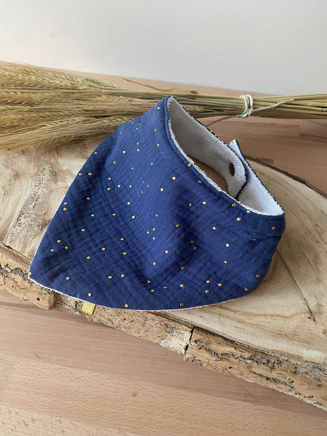 Bavoir bandana Bleu nuit
