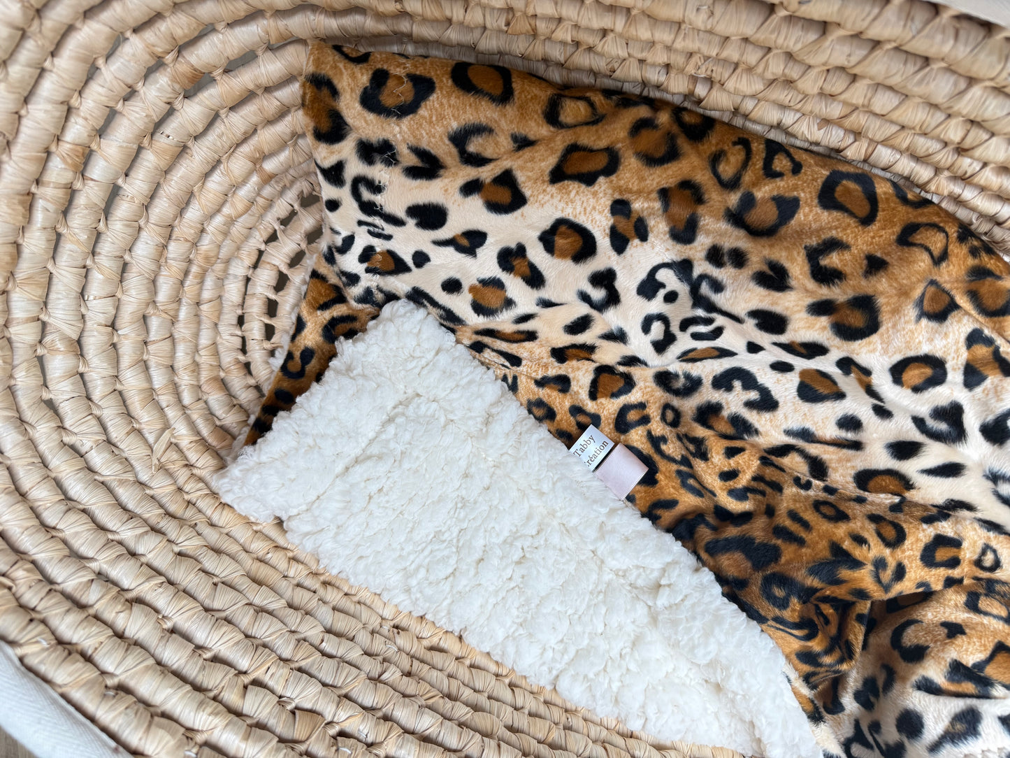 Couverture bébé léopard polaire sherpa