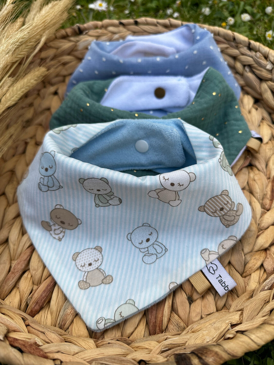 Lot 3 Bavoirs Bandana Oursons ⭐️PROMO