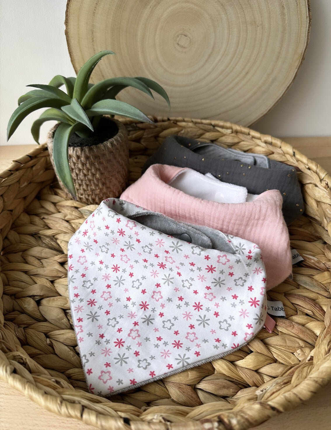 Lot 3 bavoirs Bandana Fille ⭐️PROMO