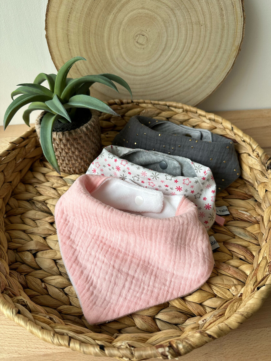 Lot 3 bavoirs Bandana Fille ⭐️PROMO
