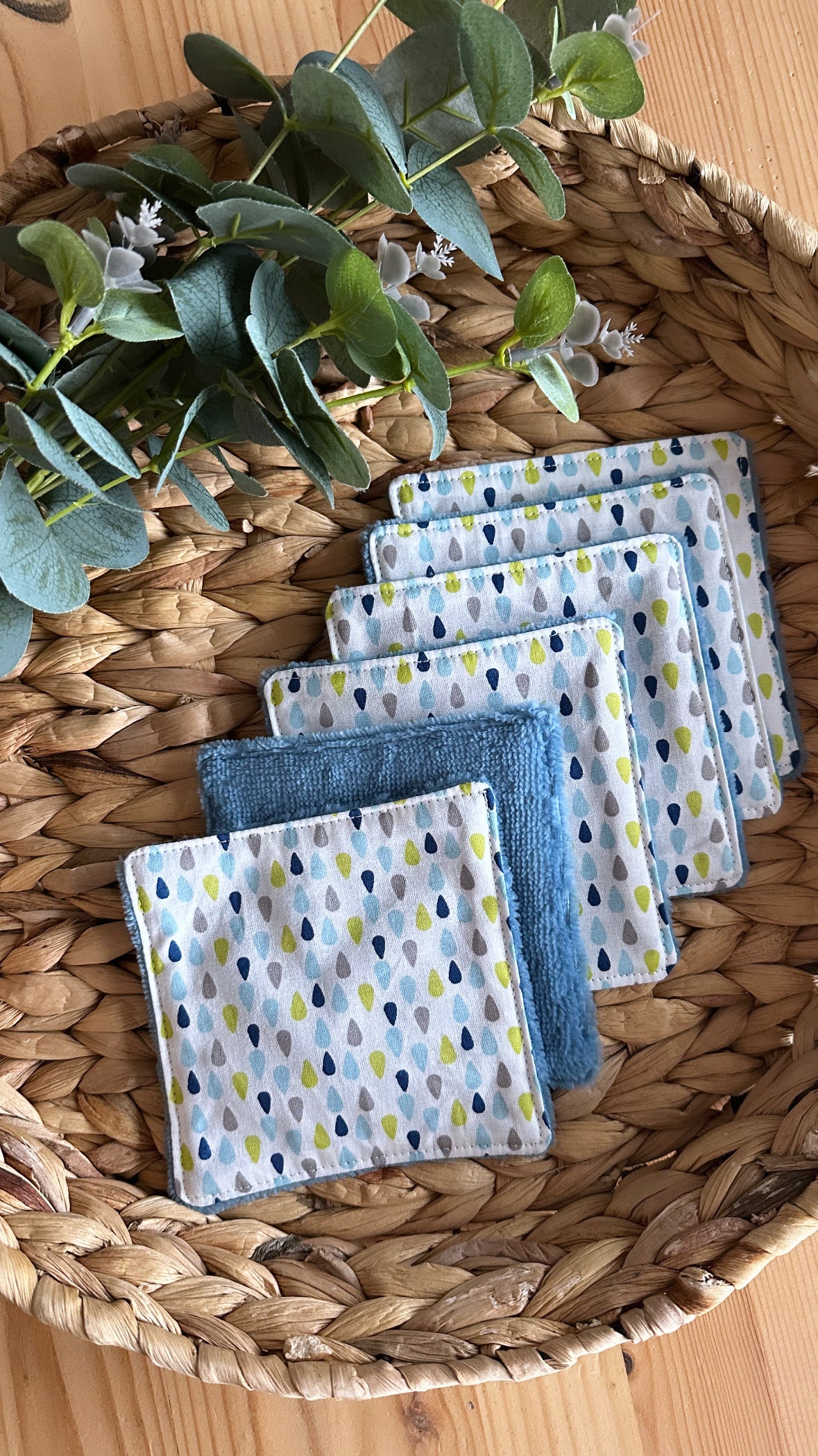 Lot 6 lingettes lavables 🌾zéro déchet