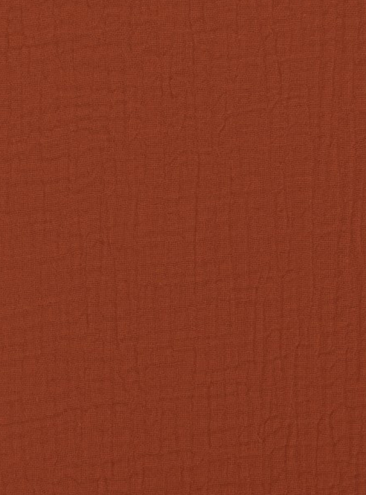 Tissu double gaze de coton coloris teracotta
