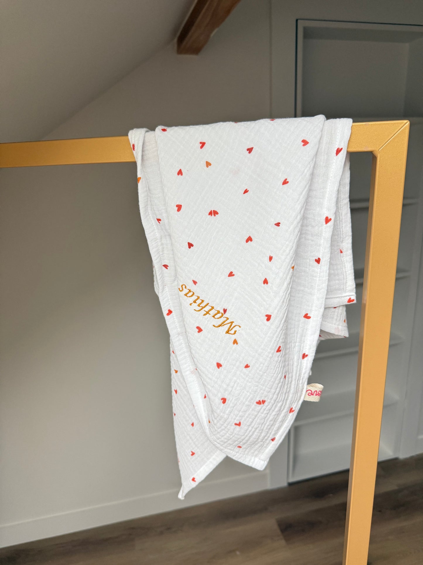 Lange/Plaid/Doudou bébé cœurs 🤎Nouveauté