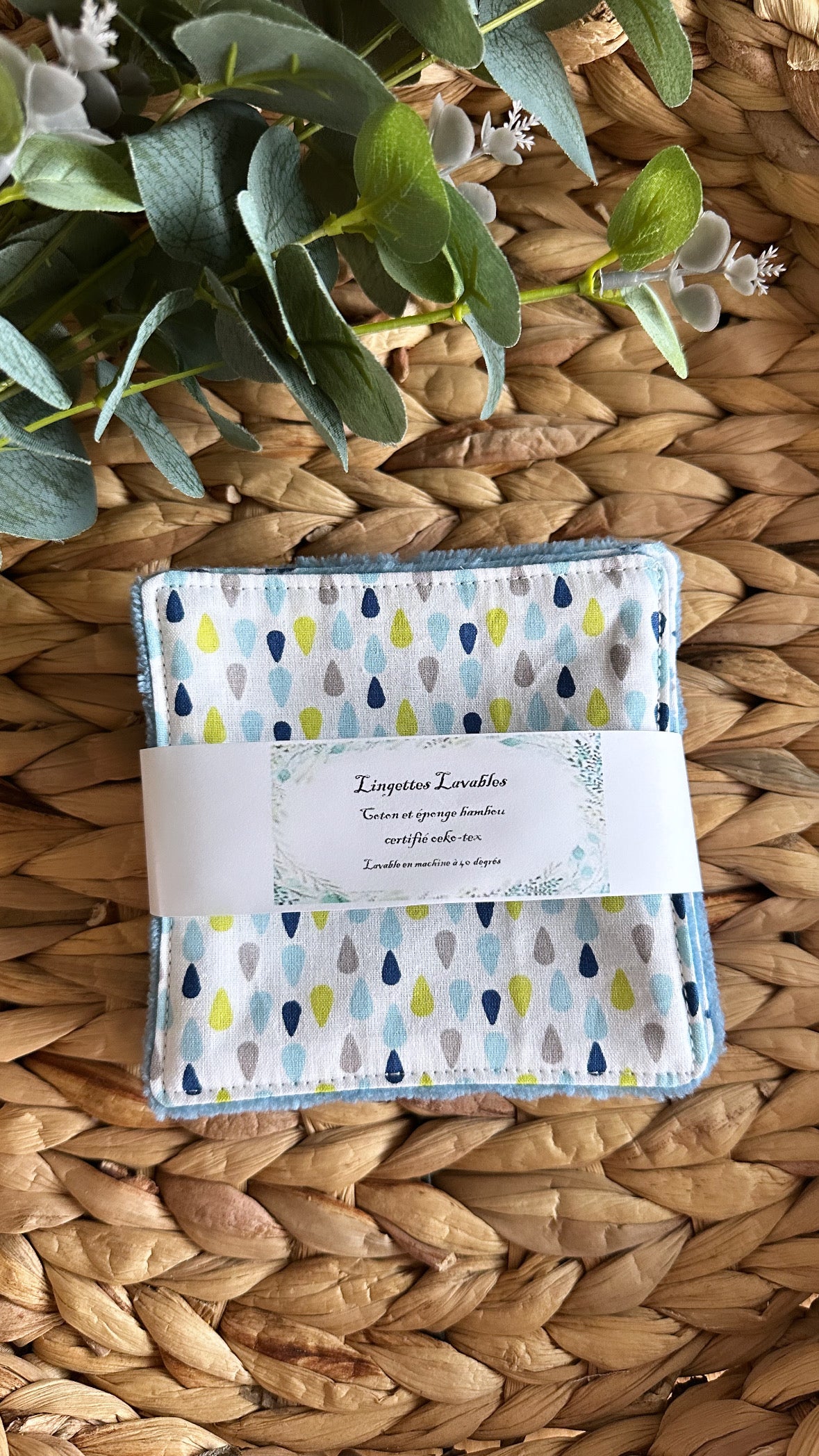 Lot 6 lingettes lavables 🌾zéro déchet
