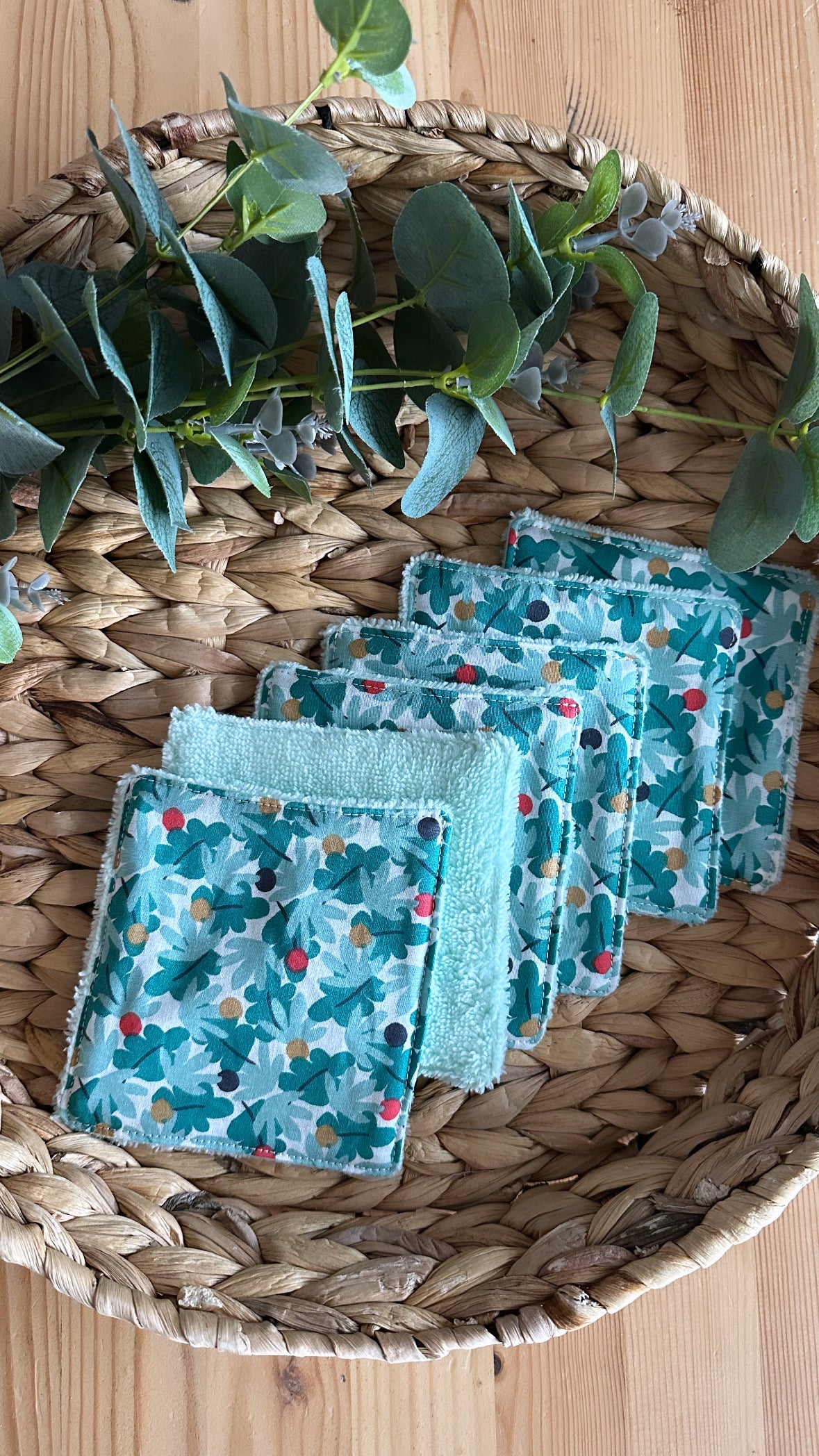 Lot 6 lingettes lavables