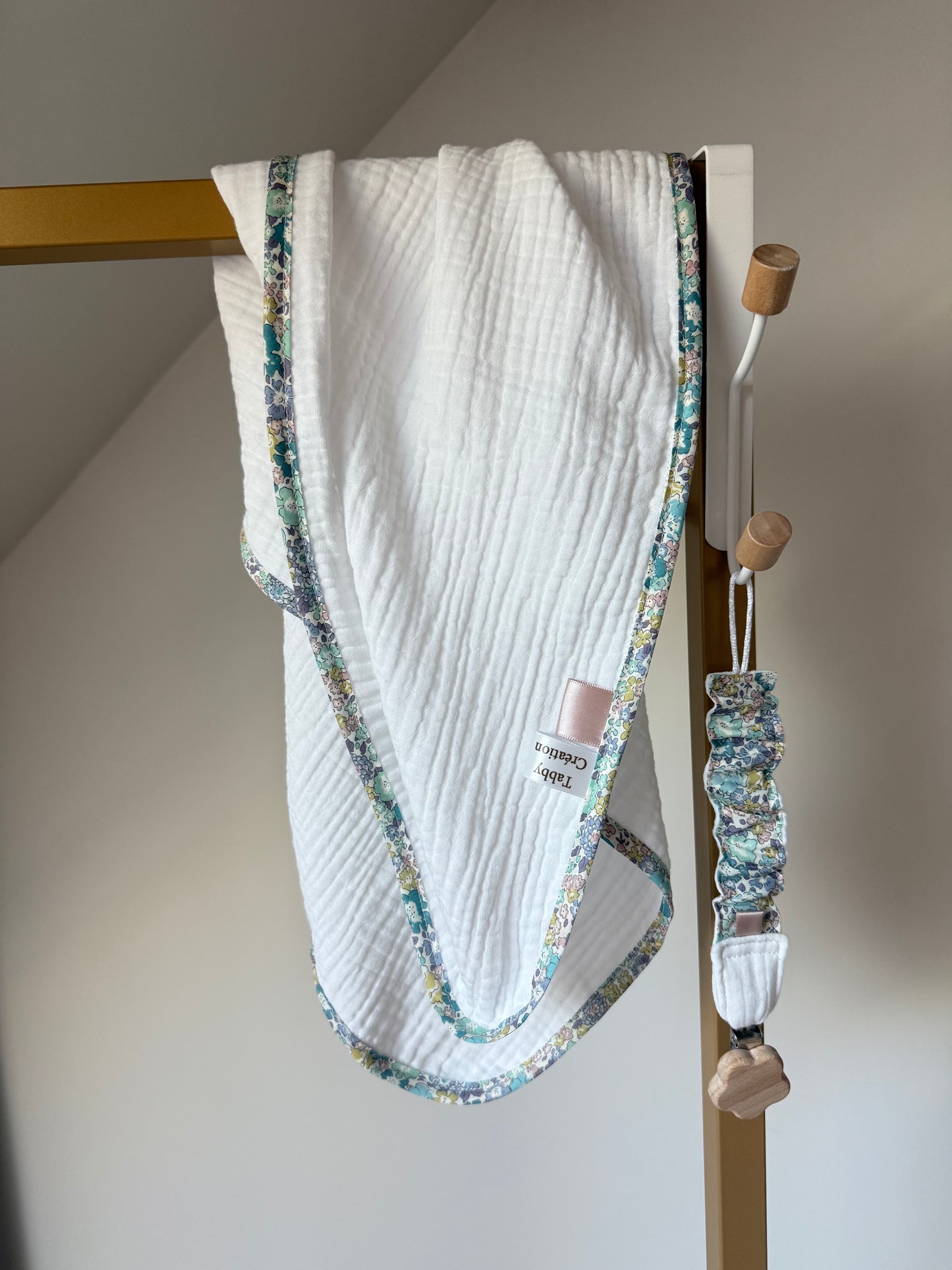 Coffret plaid lange +attache tétine Liberty 🤎Nouveauté