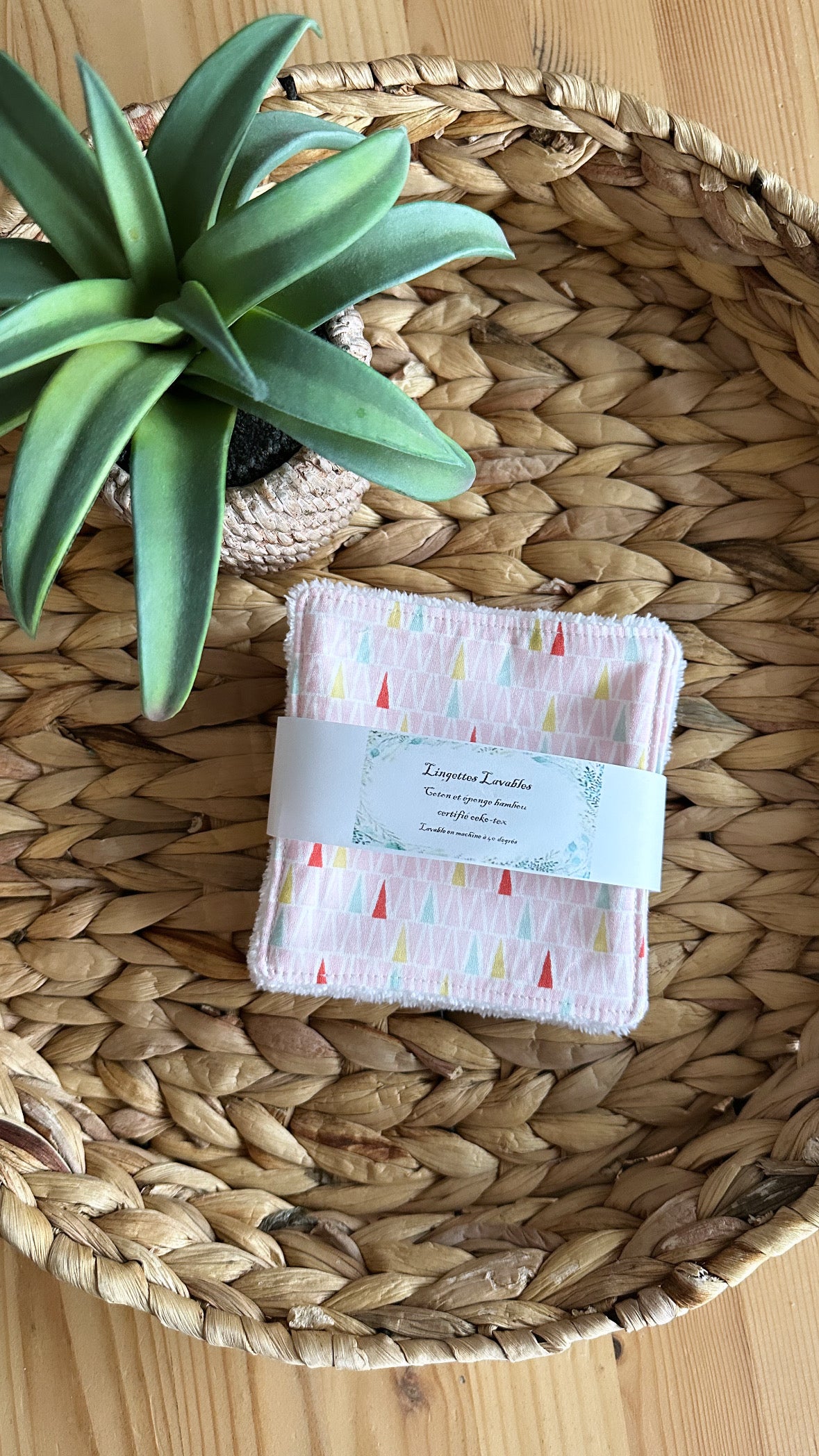 Lot 6 lingettes lavables