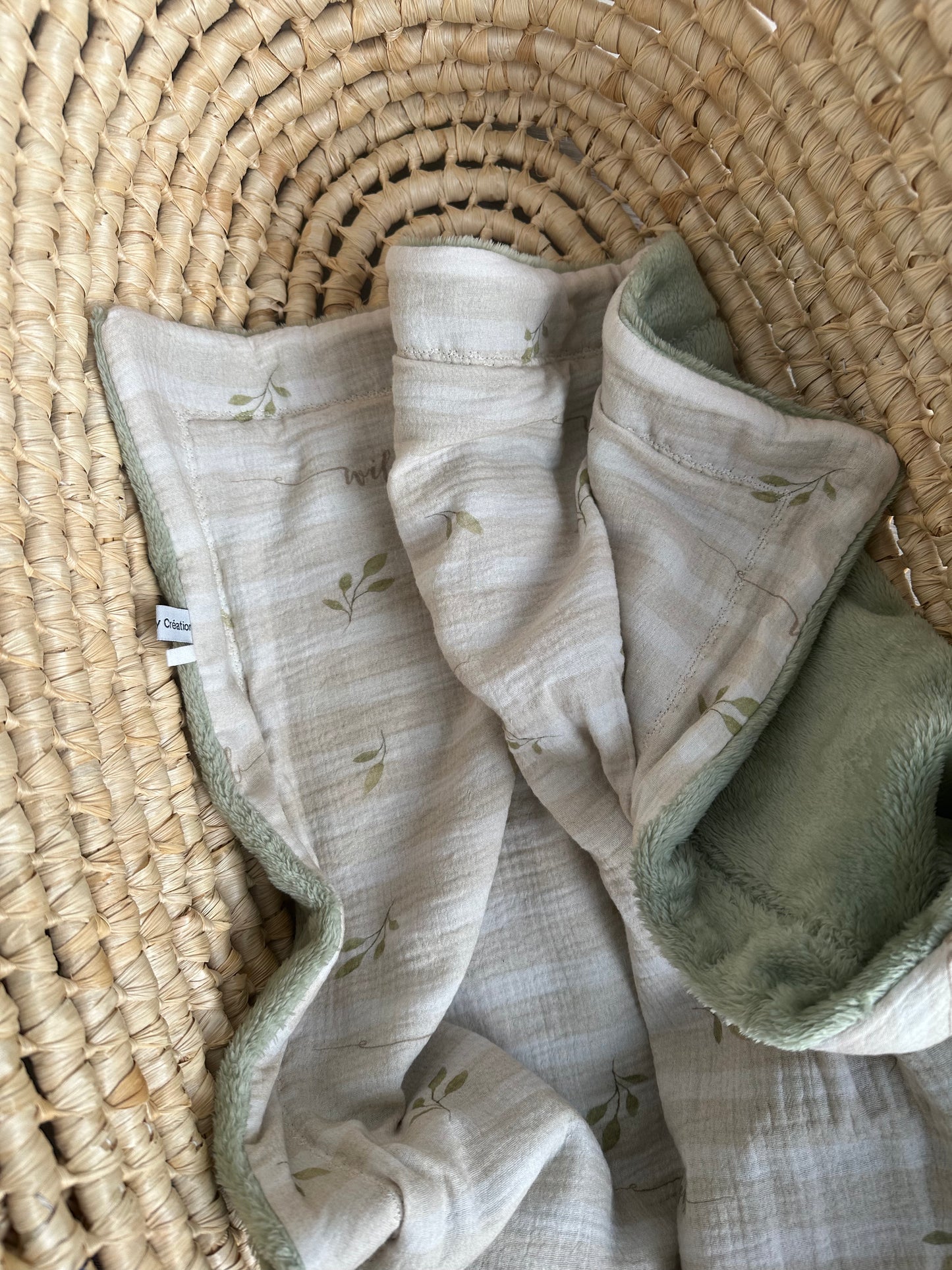 Couverture bébé bi-face Gaze de coton polaire Premium ❤️Nouveautés