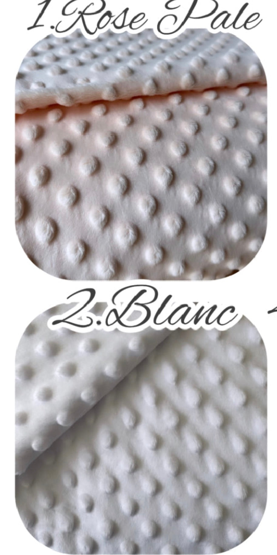 Couverture Bébé Coeurs - Minky Blanc ou Rose