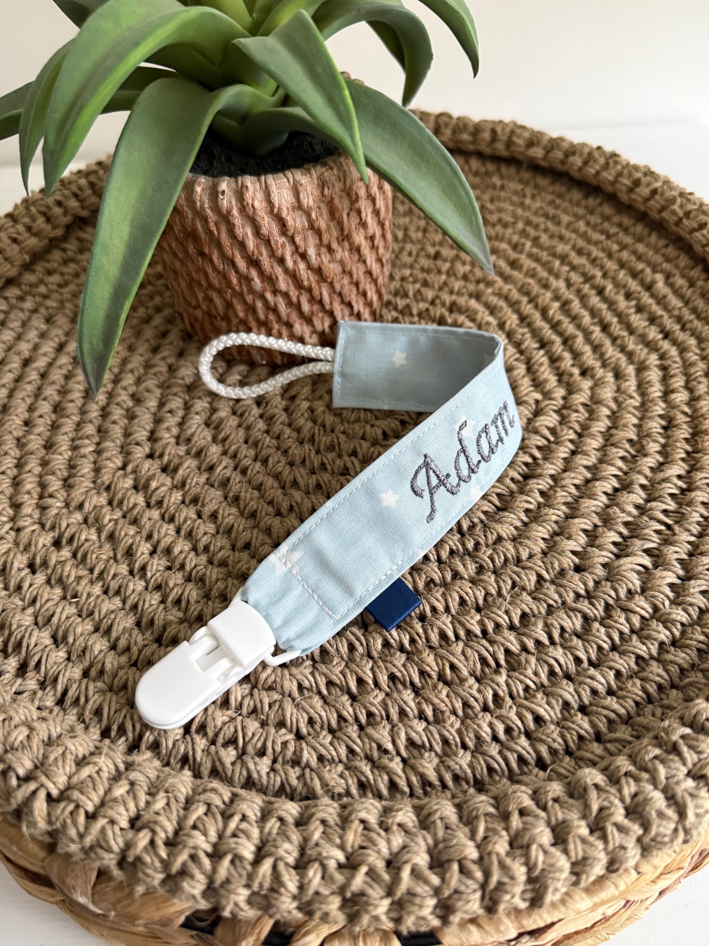Attache tétine tissu étoilés ⭐️PROMO