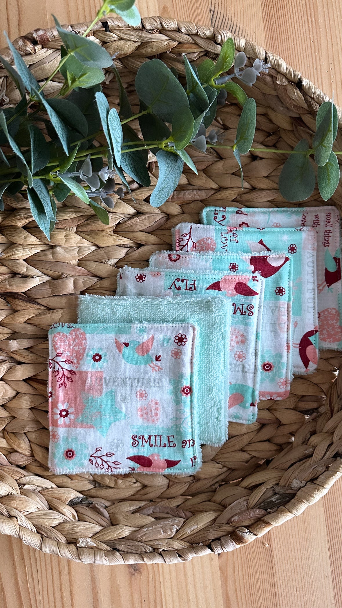 Lot 6 lingettes lavables
