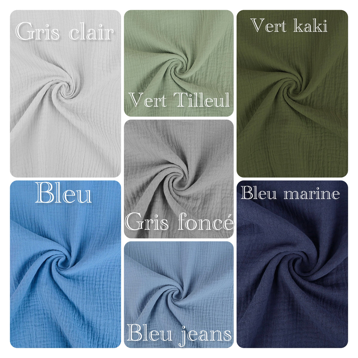 Attache tétine bebe gaze de coton - Frou-Frou - 16 coloris
