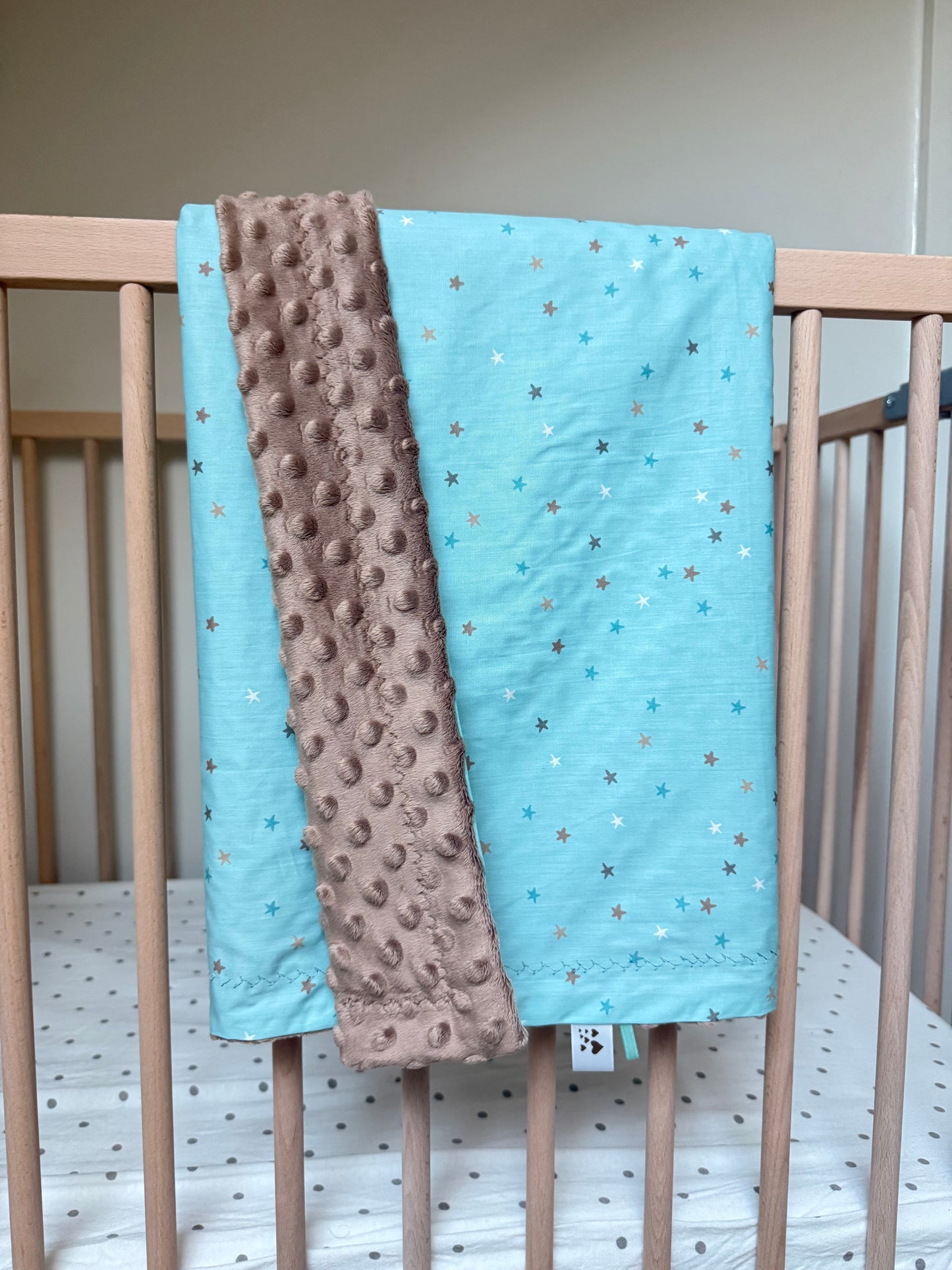 Couverture pour bébé bi-matière étoiles ⭐️ Nouveautés choix 3 coloris Minky