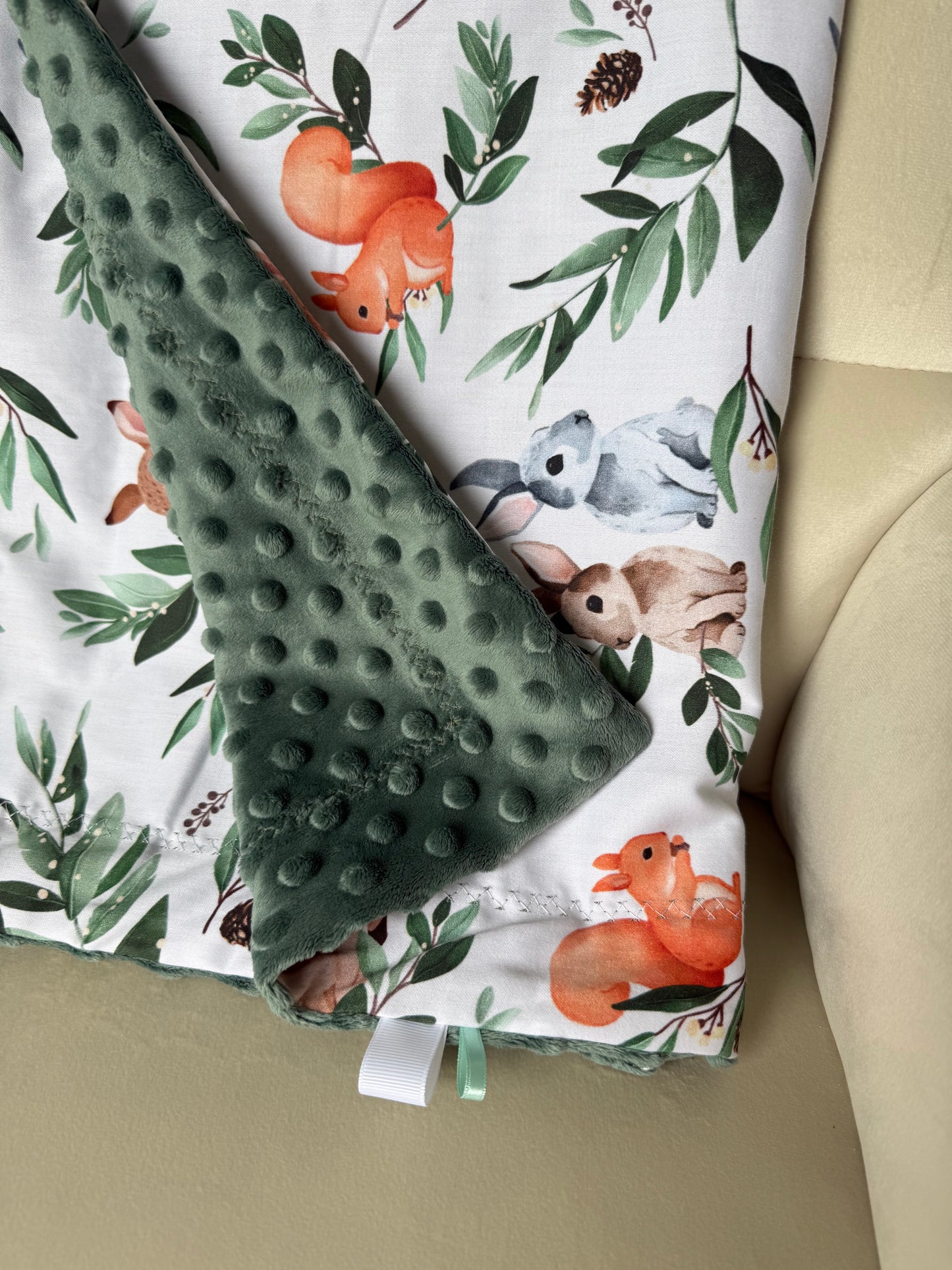 Couverture Bébé Bi-face motifs animaux