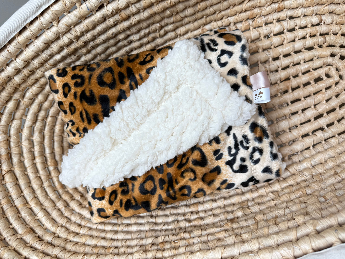 Couverture bébé léopard polaire sherpa