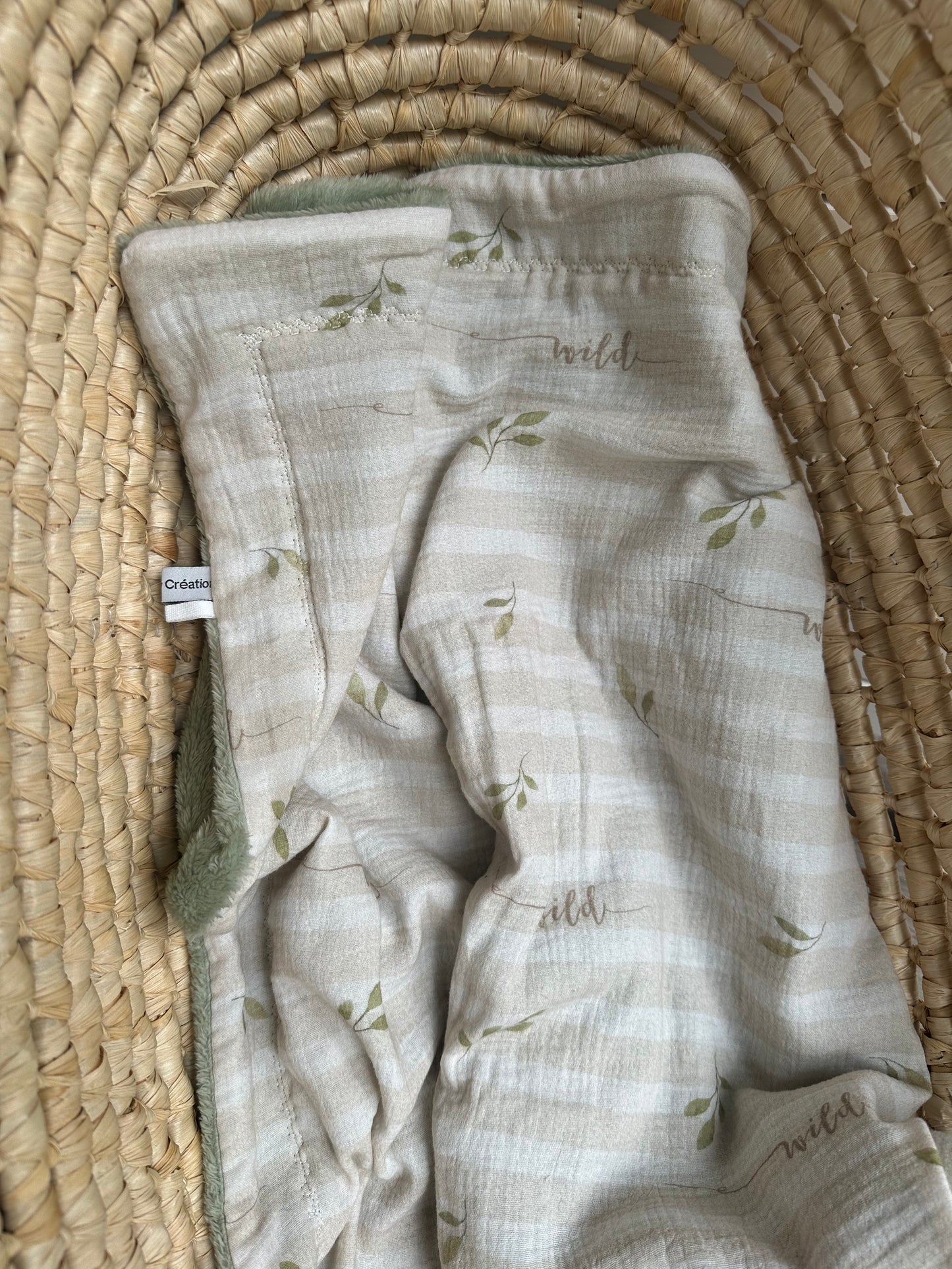 Couverture bébé bi-face Gaze de coton polaire Premium ❤️Nouveautés