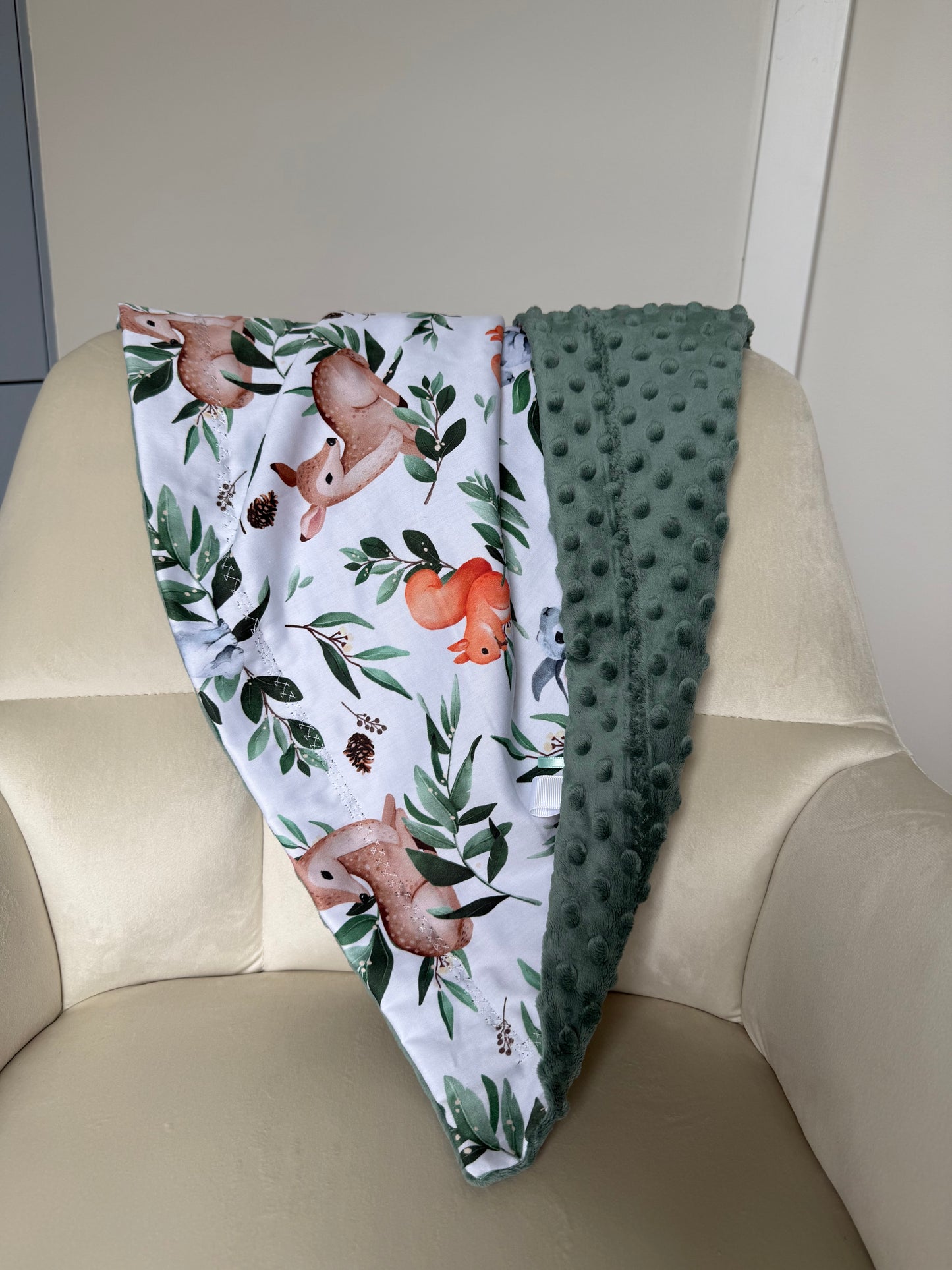 Couverture Bébé Bi-face motifs animaux