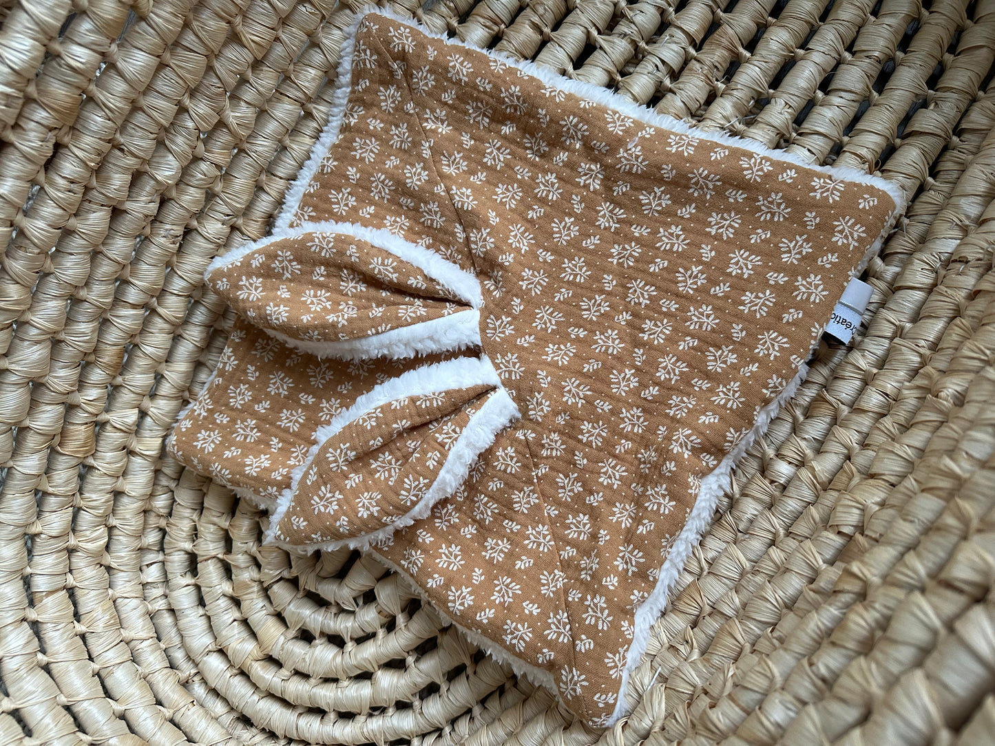 Doudou plat Oreilles lapin Gaze de coton ❤️Nouveautés