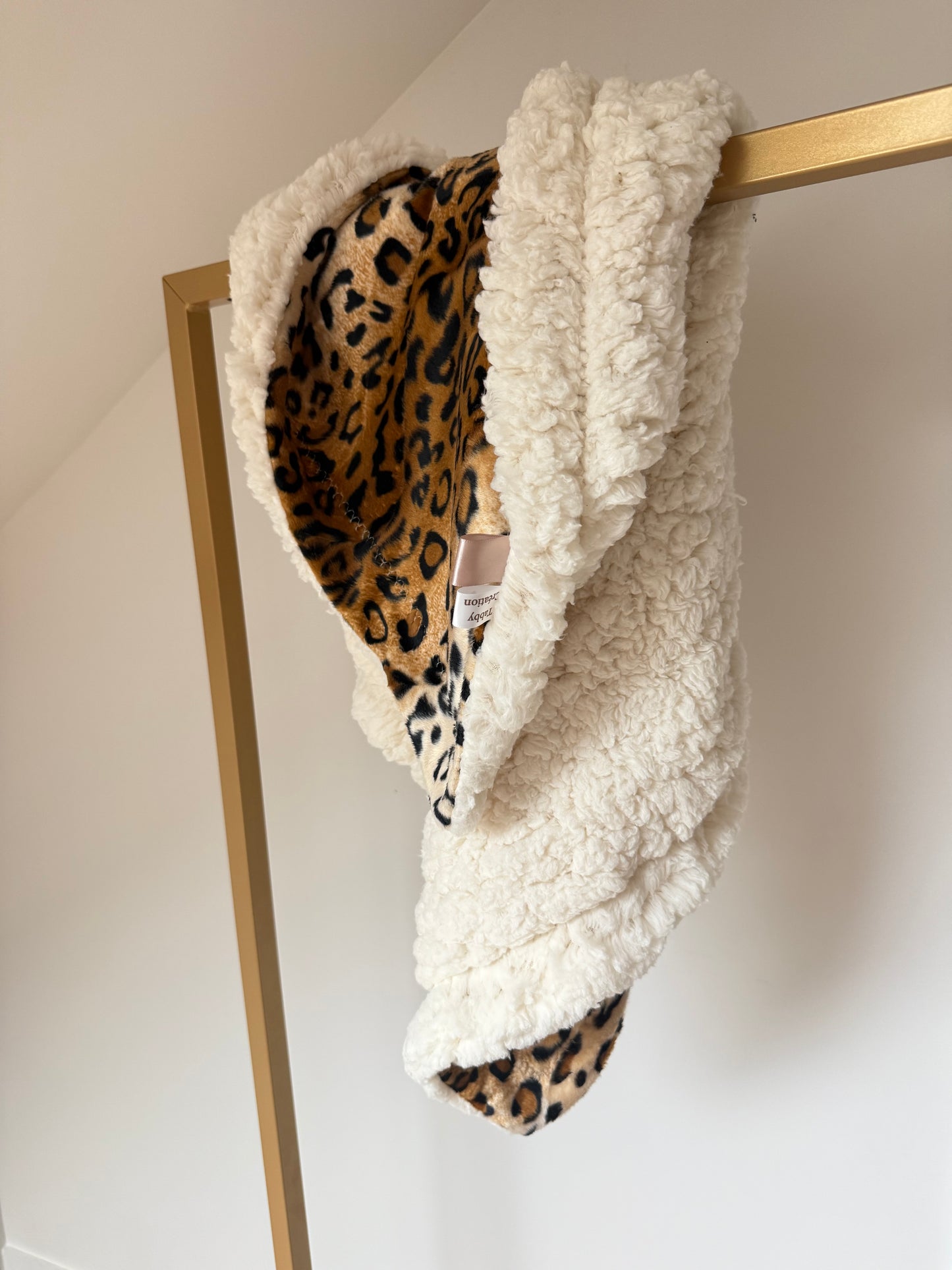 Couverture bébé léopard polaire sherpa