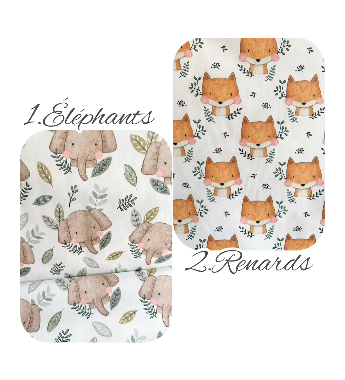 Cape de bain + gant toilette Eléphants