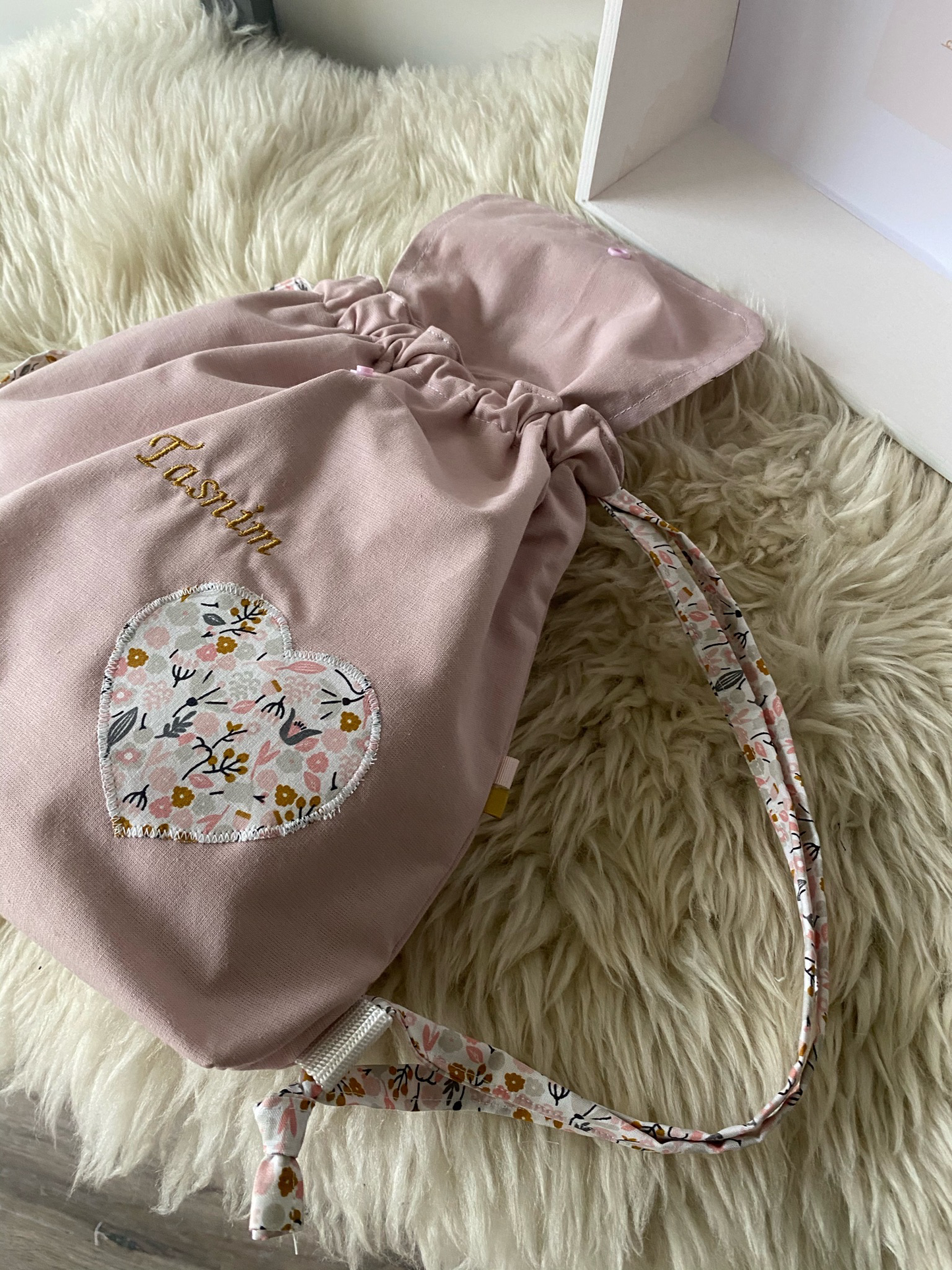 Sac à dos pour enfant personnalisé vieux rose