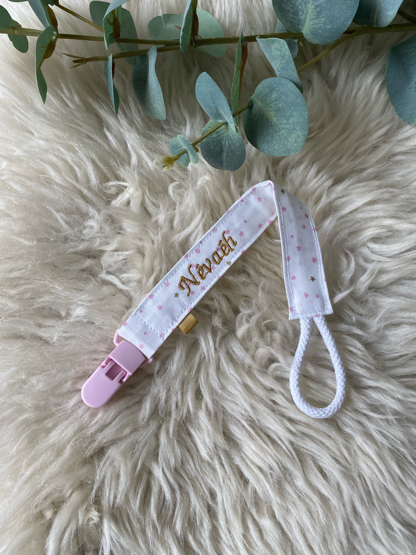 Attache tétine tissu imprimé étoile ⭐️ PROMO