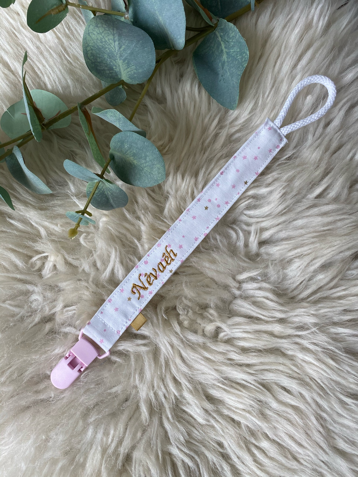Attache tétine tissu imprimé étoile ⭐️ PROMO