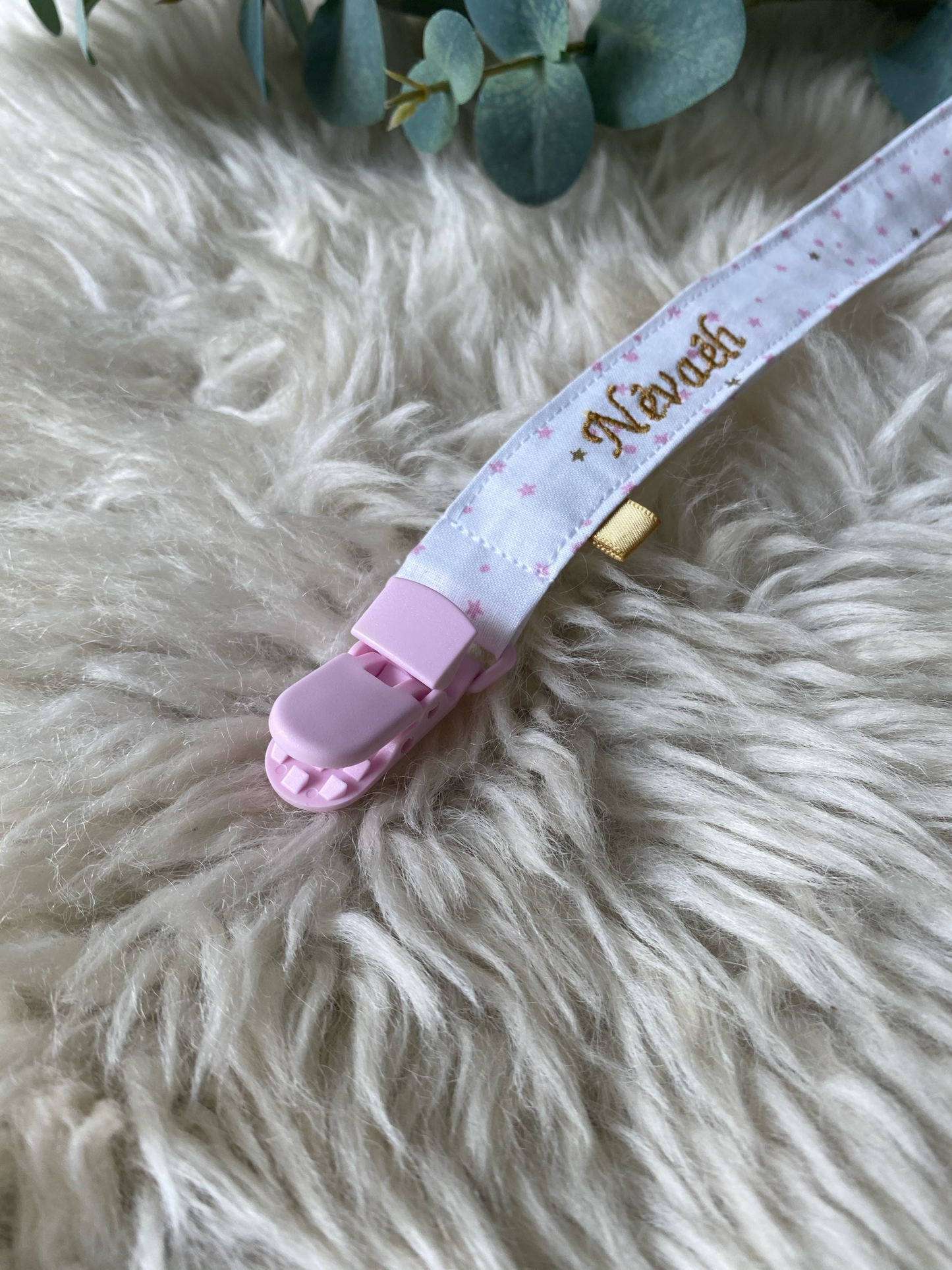 Attache tétine tissu imprimé étoile ⭐️ PROMO