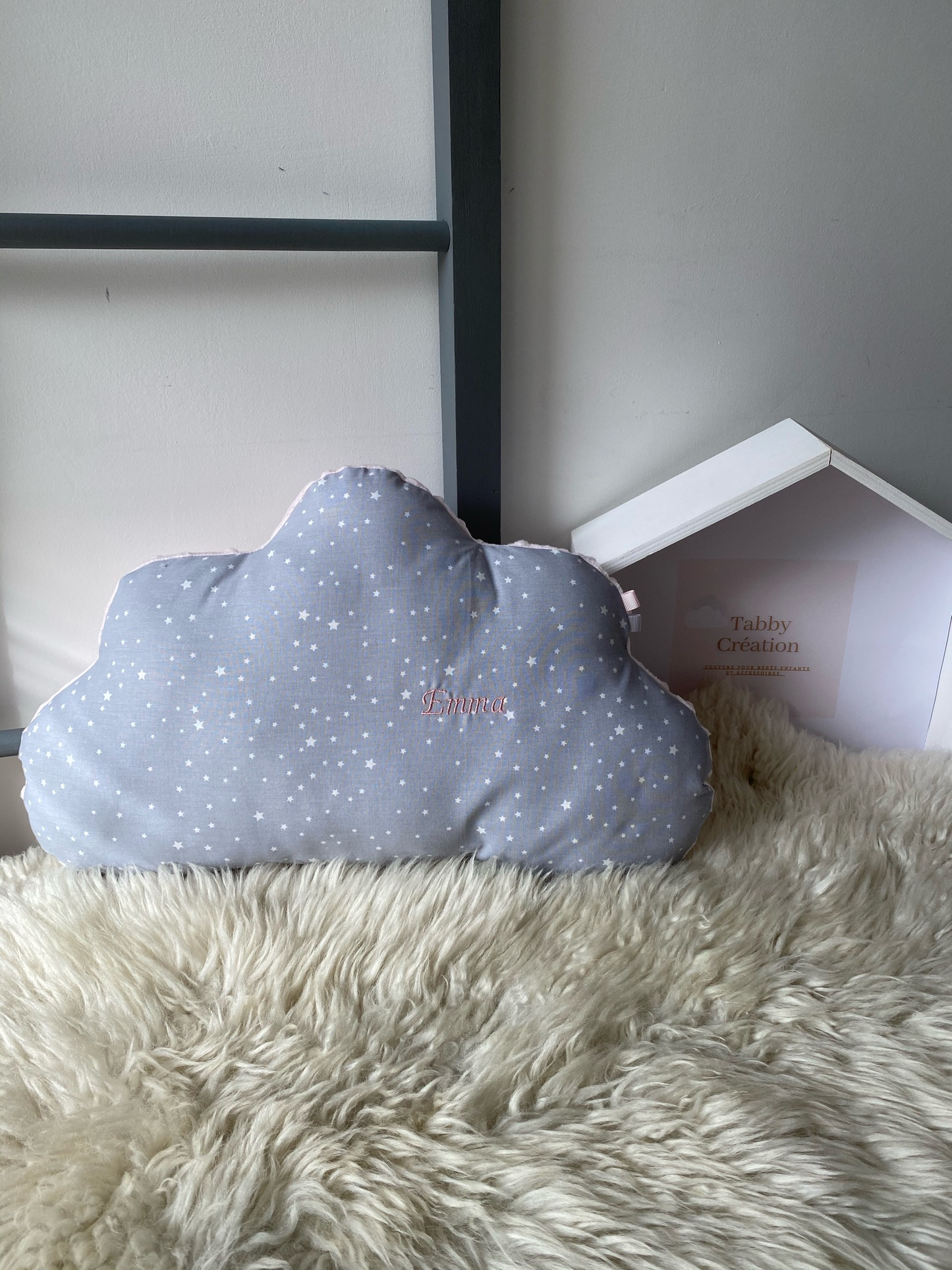 Coussin nuage Gris étoile