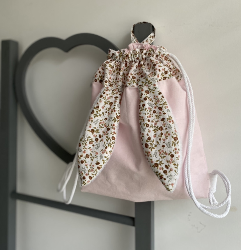 Sac dos Cr che ou Maternelle Lapin Rose