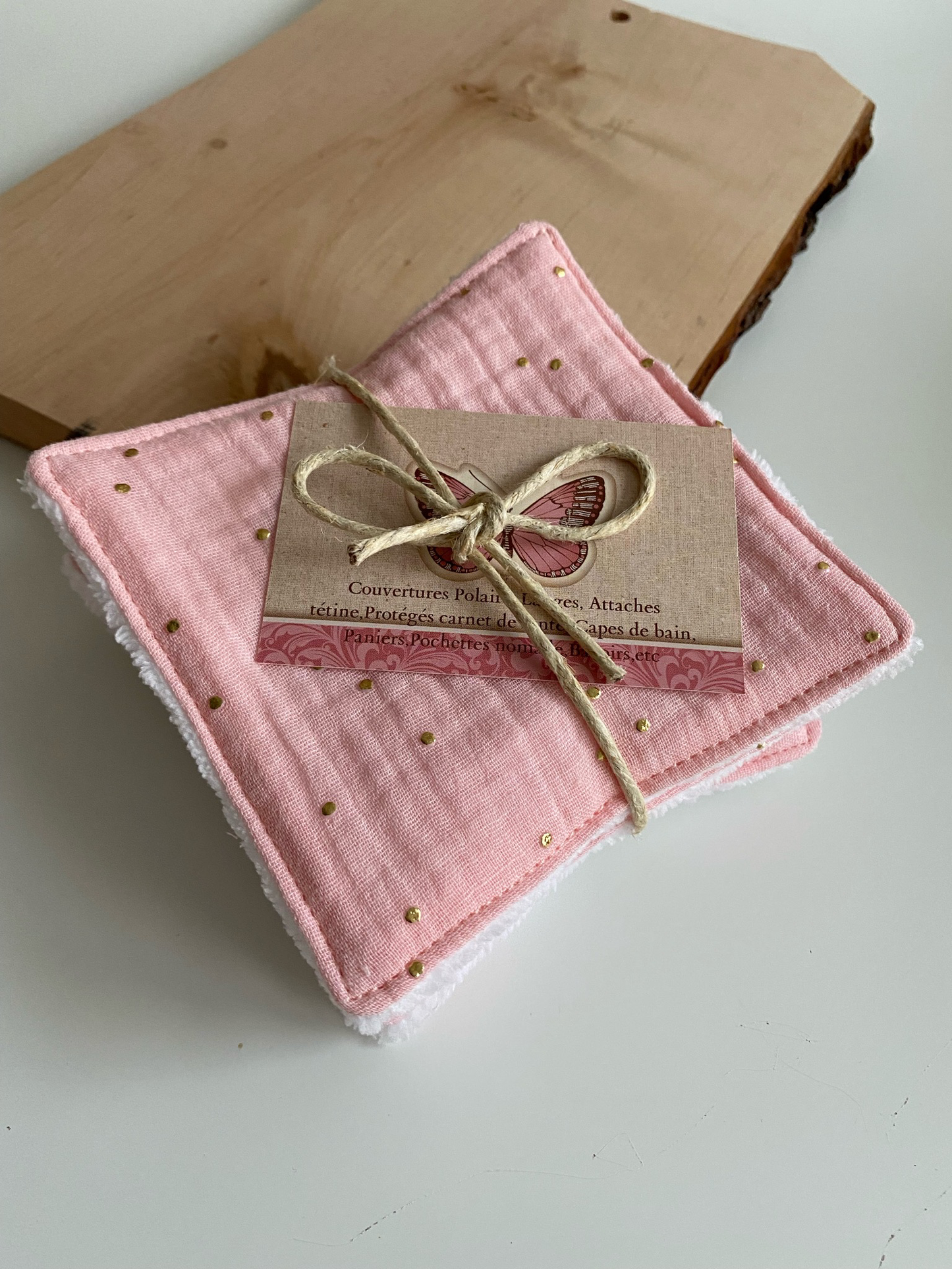Lot 6 lingettes démaquillante Zéro déchet! 12 coloris