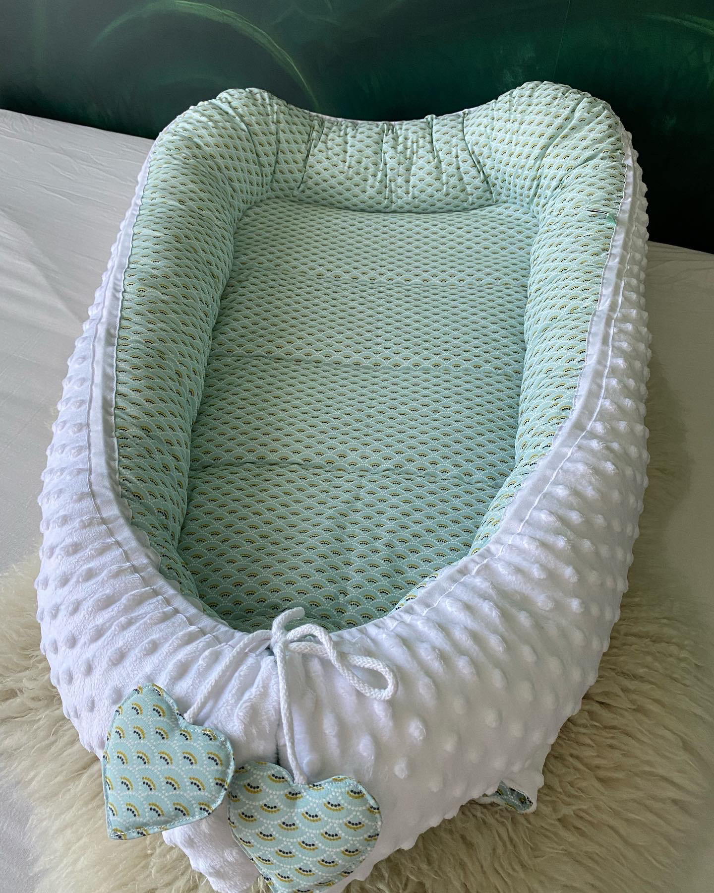Réducteur Lit Bébé Menthe claire.