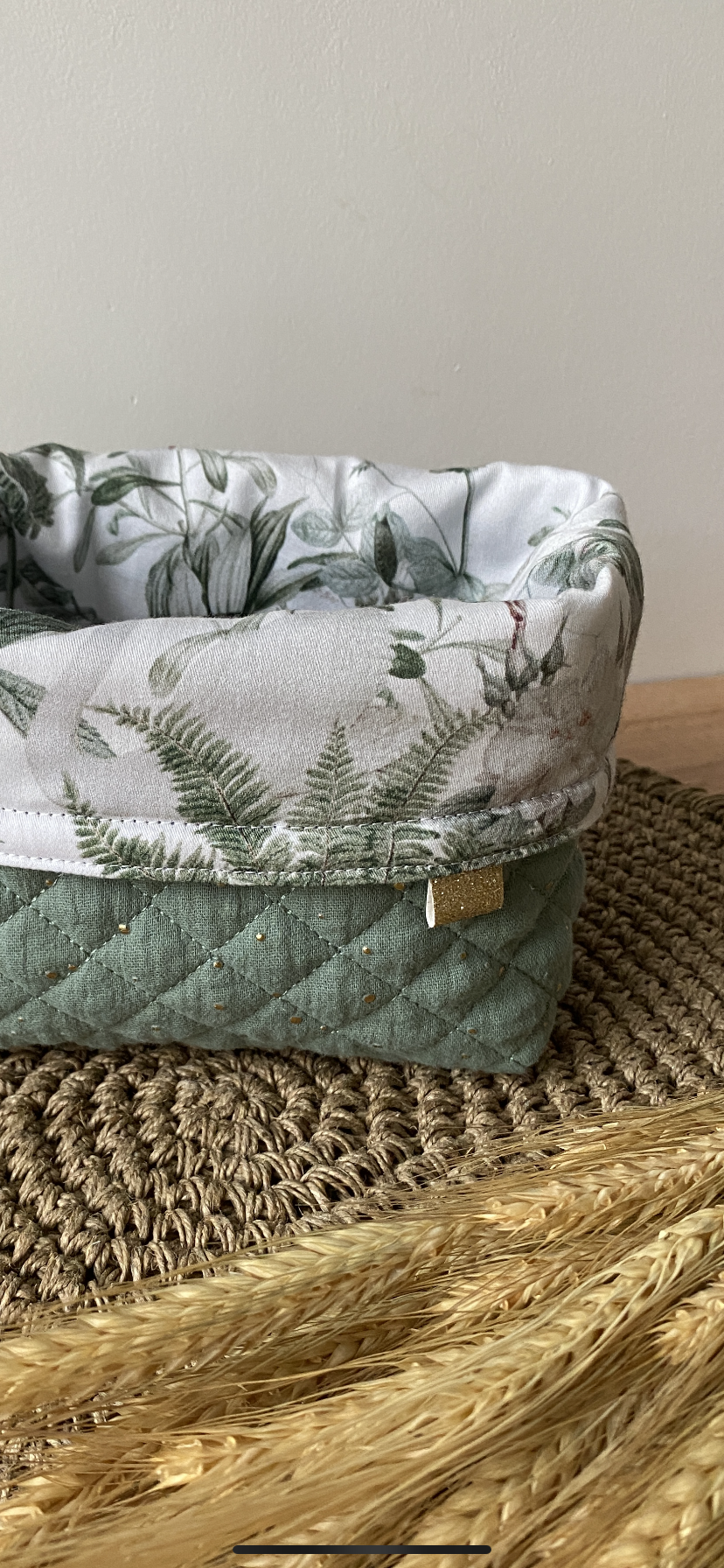 Petit Panier Matelassé BioDeluxe Foret Tropicale