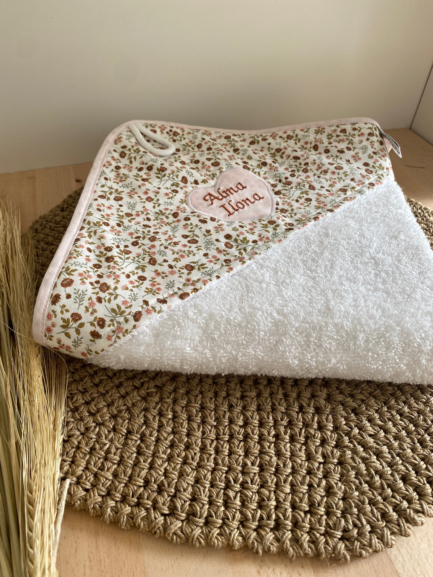 Cape de bain bébé Fleuri