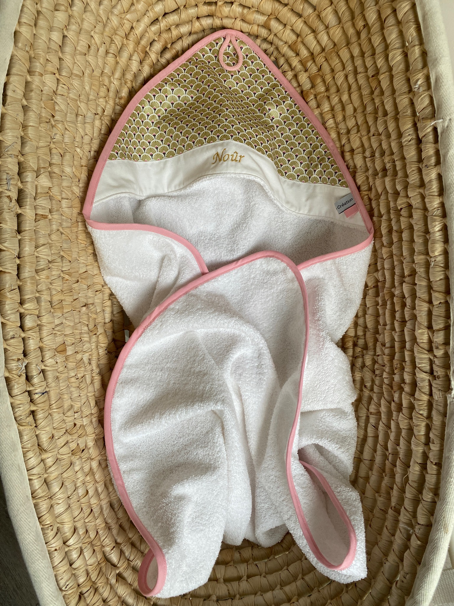 Cape de bain bébé motif Éventail