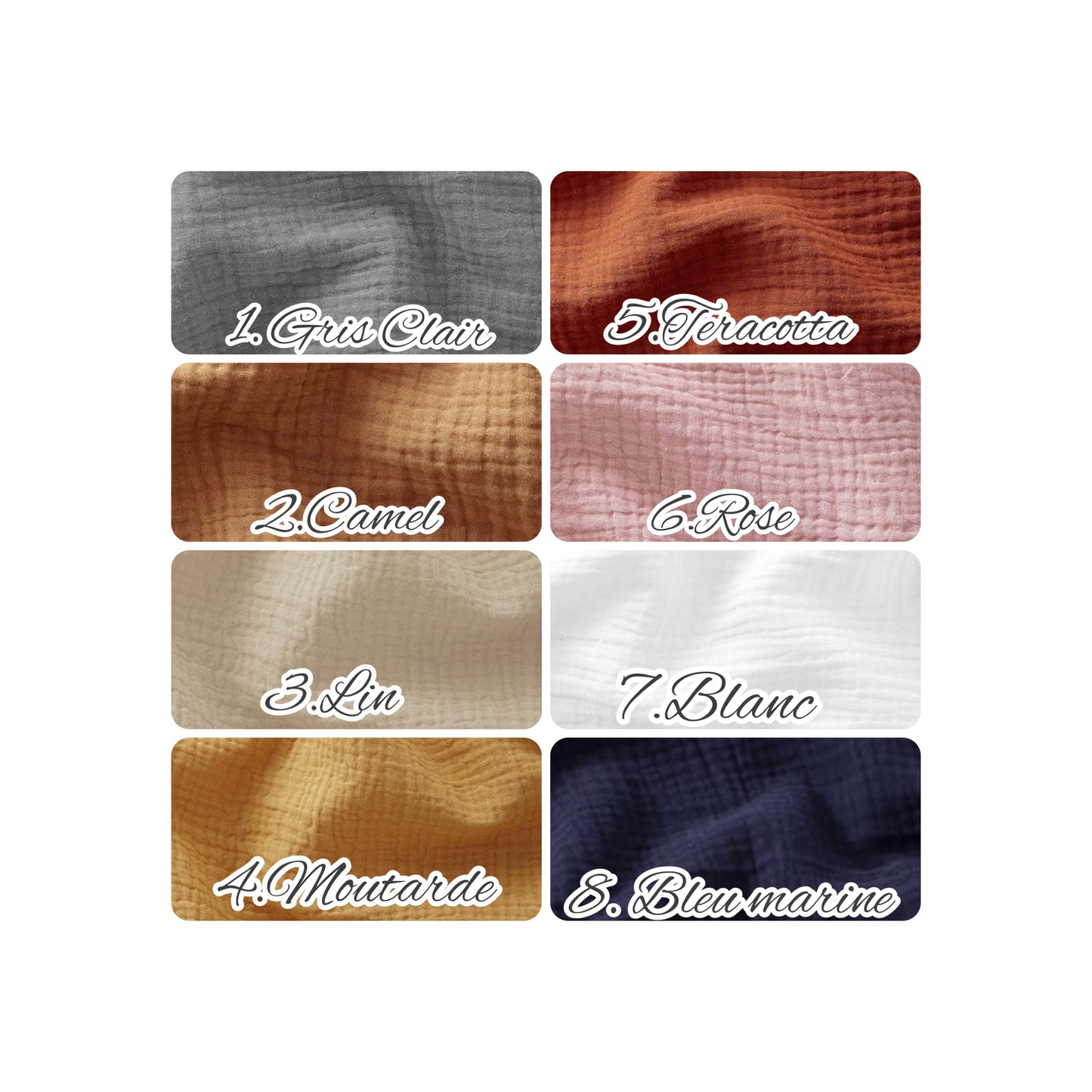 Attache tétine avec embout Mam gaze de coton 8 couleurs au choix