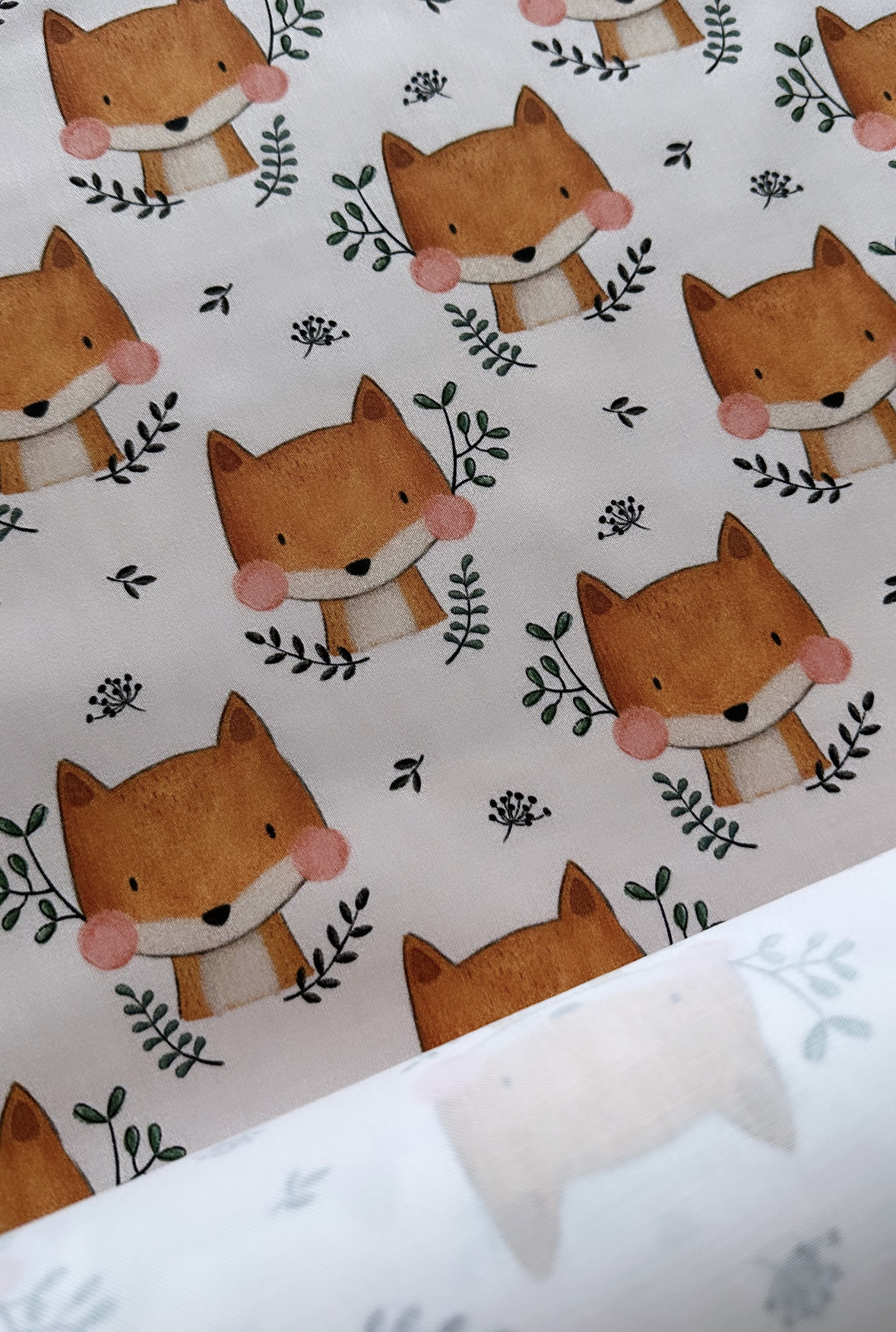 Tissu Satin de coton Renard Deluxe Premium x50 cm