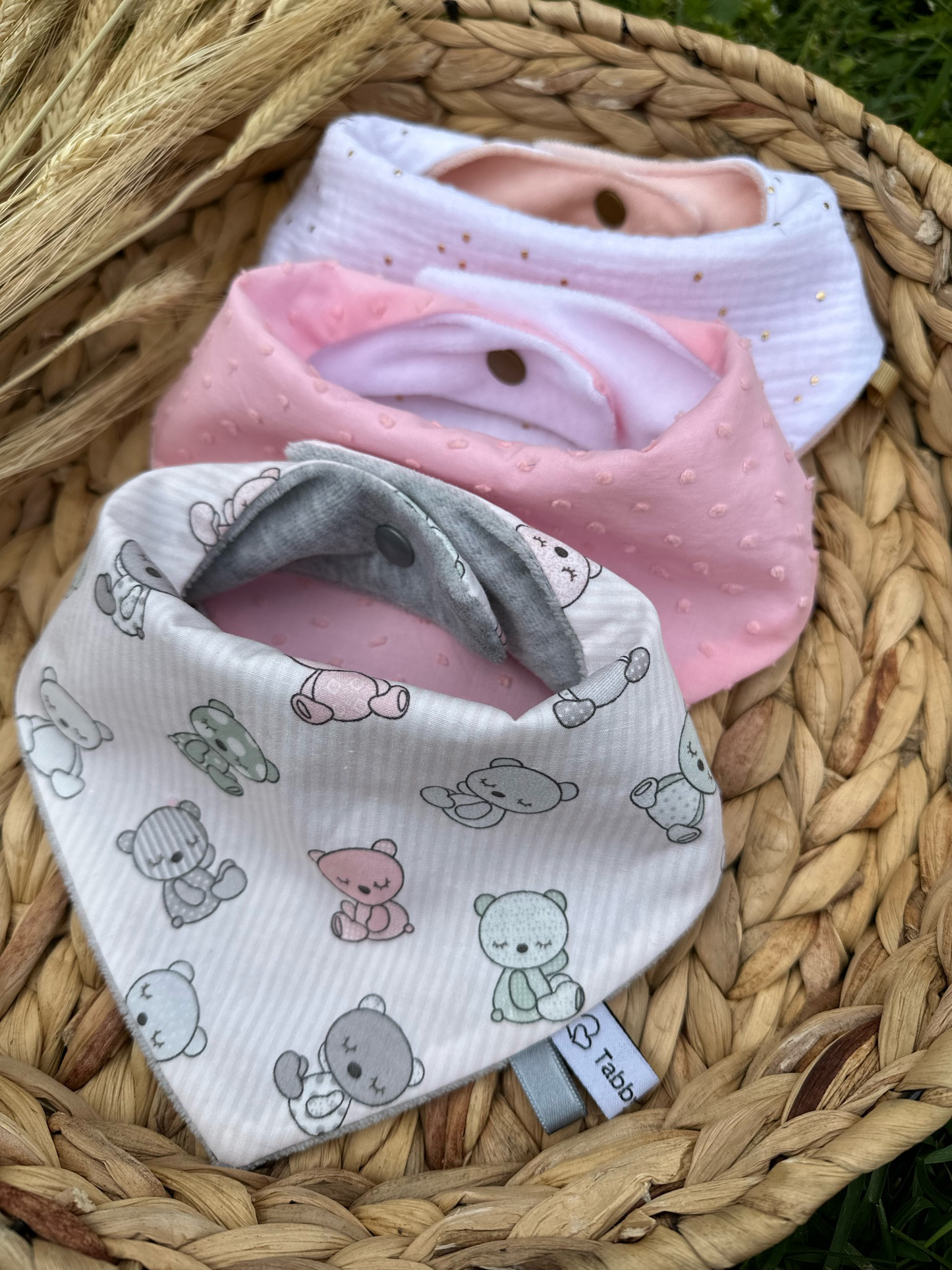 Lot 3 Bavoirs Bandana Oursons ⭐️PROMO