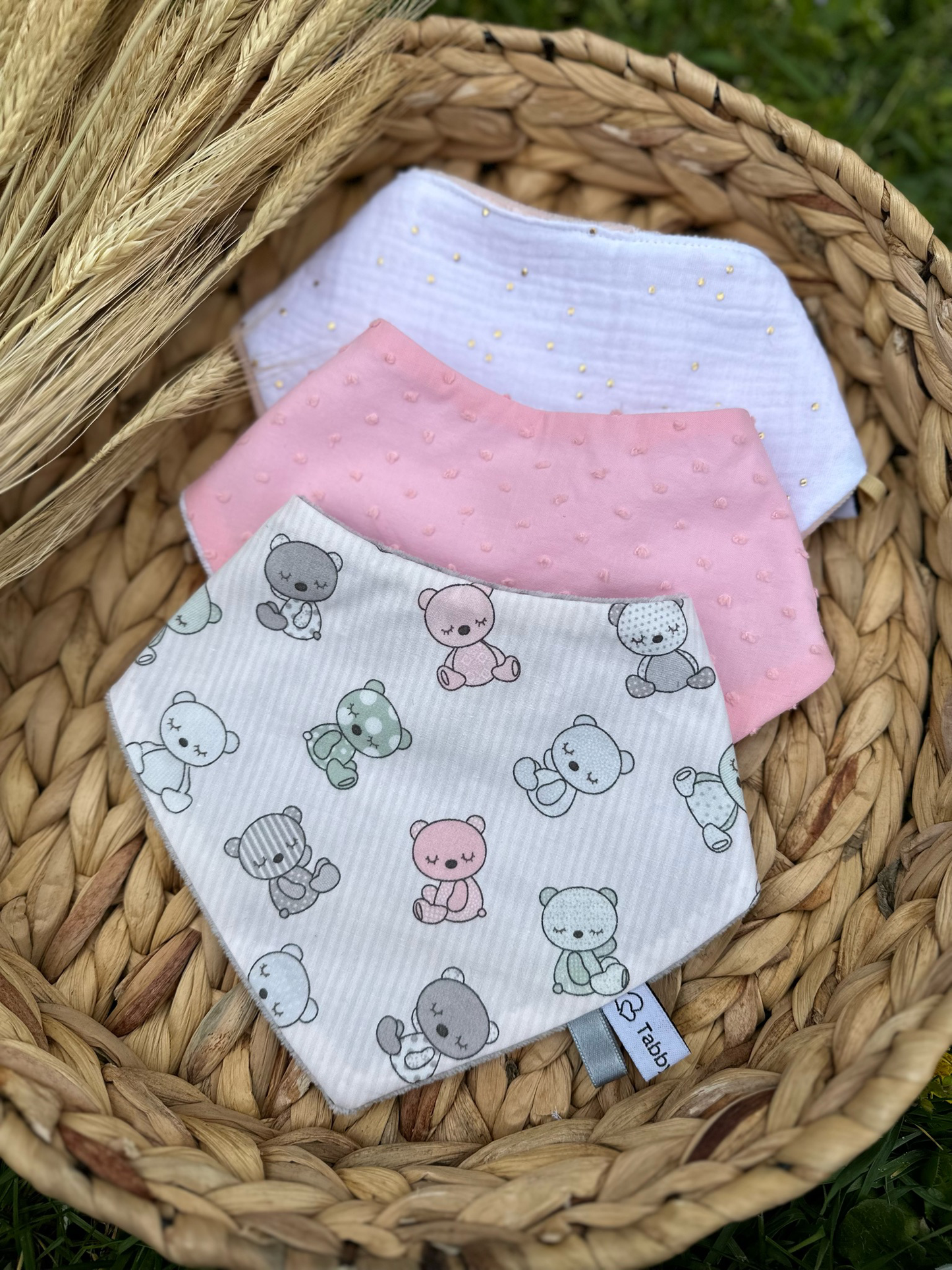 Lot 3 Bavoirs Bandana Oursons ⭐️PROMO