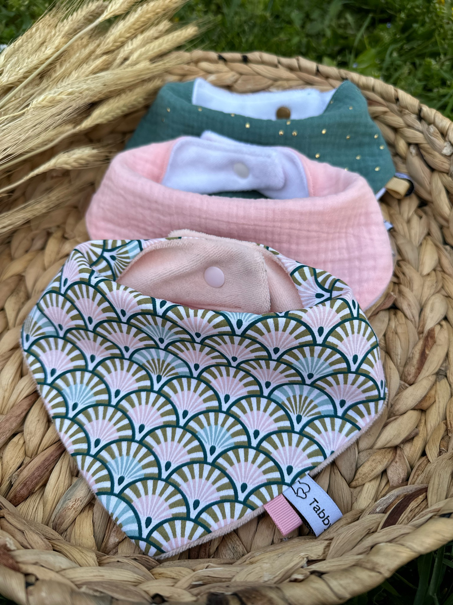 Lot 3 Bavoirs Bandana éventail ⭐️PROMO