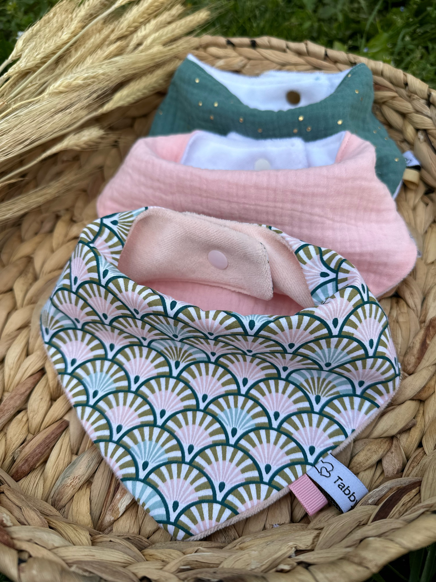 Lot 3 Bavoirs Bandana éventail ⭐️PROMO