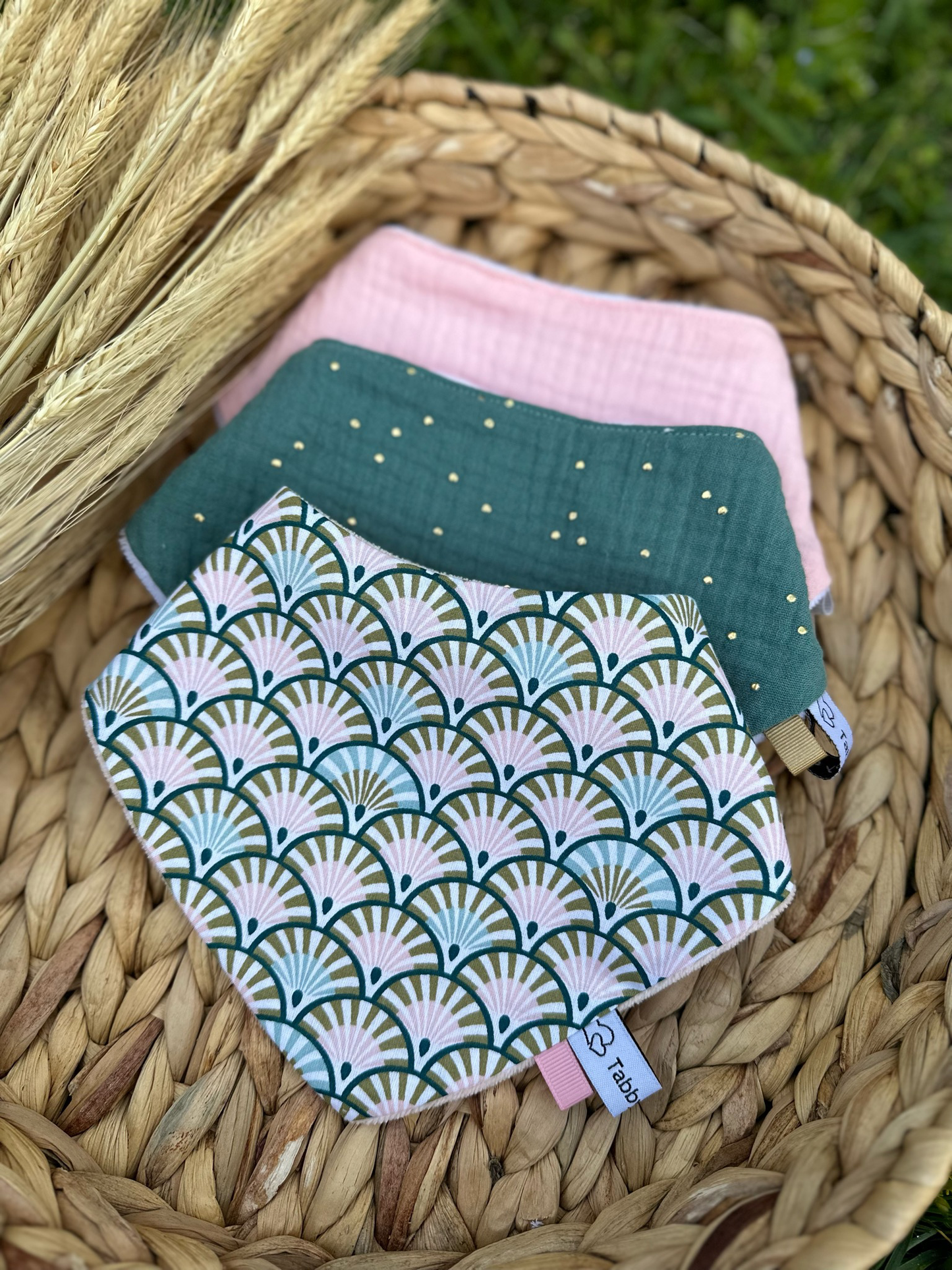 Lot 3 Bavoirs Bandana éventail ⭐️PROMO