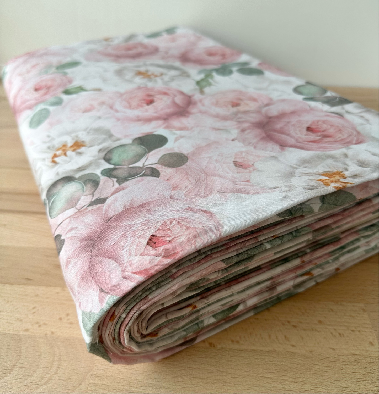 Tissu Satin de Coton  Fleuri Deluxe Premium x50 cm